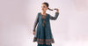 3 piece embroidered organza suit