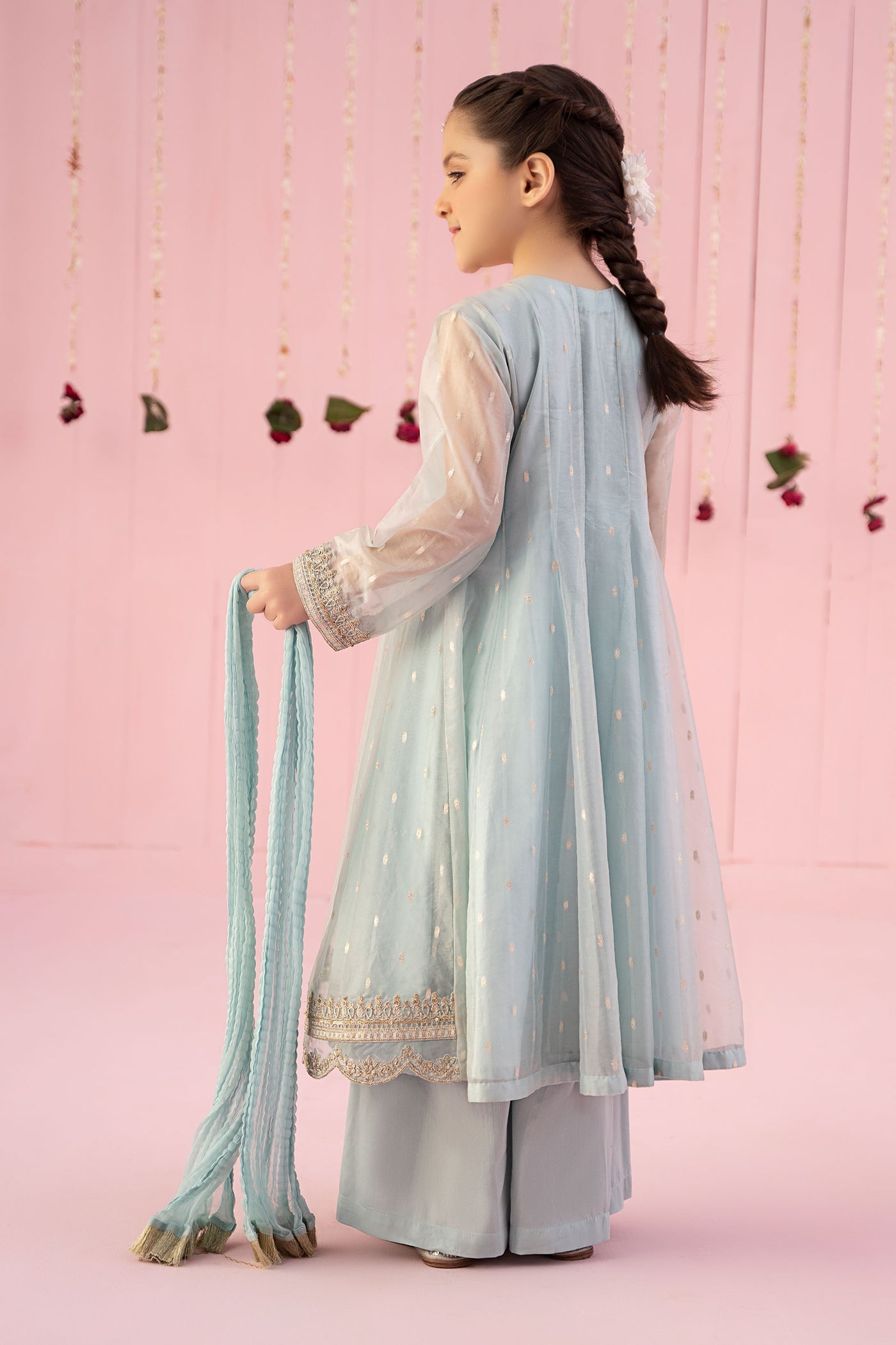 3 Piece Embroidered Organza Suit