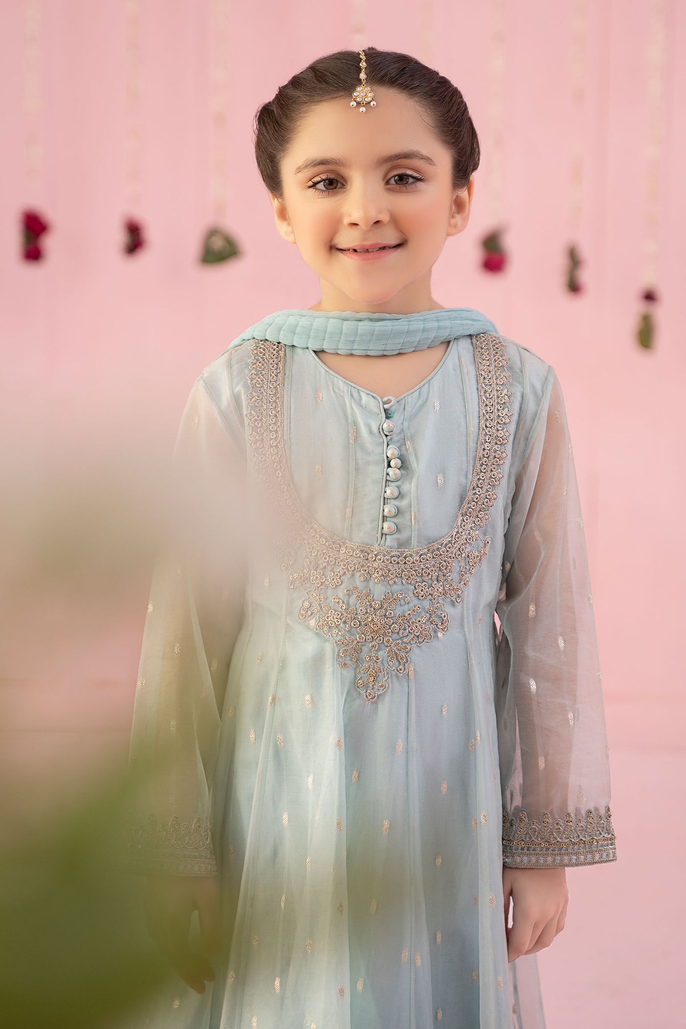 3 Piece Embroidered Organza Suit