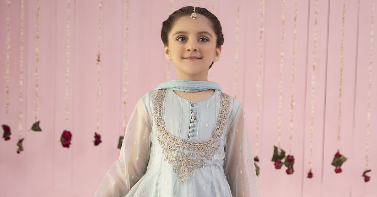 3 Piece Embroidered Organza Suit