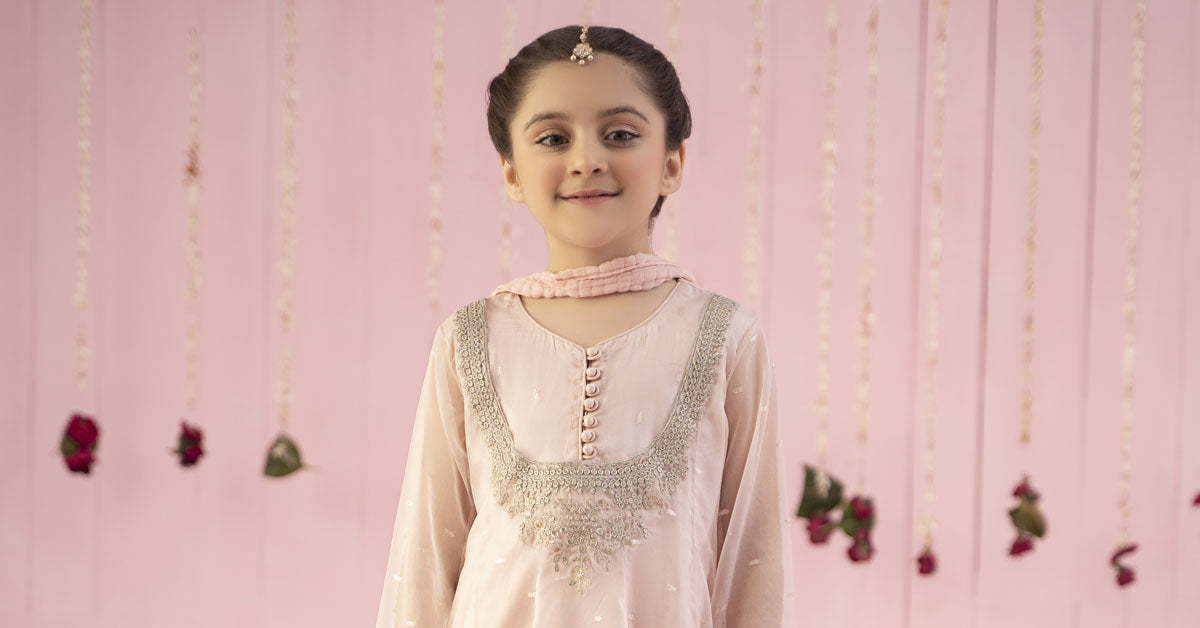 3 Piece Embroidered Organza Suit