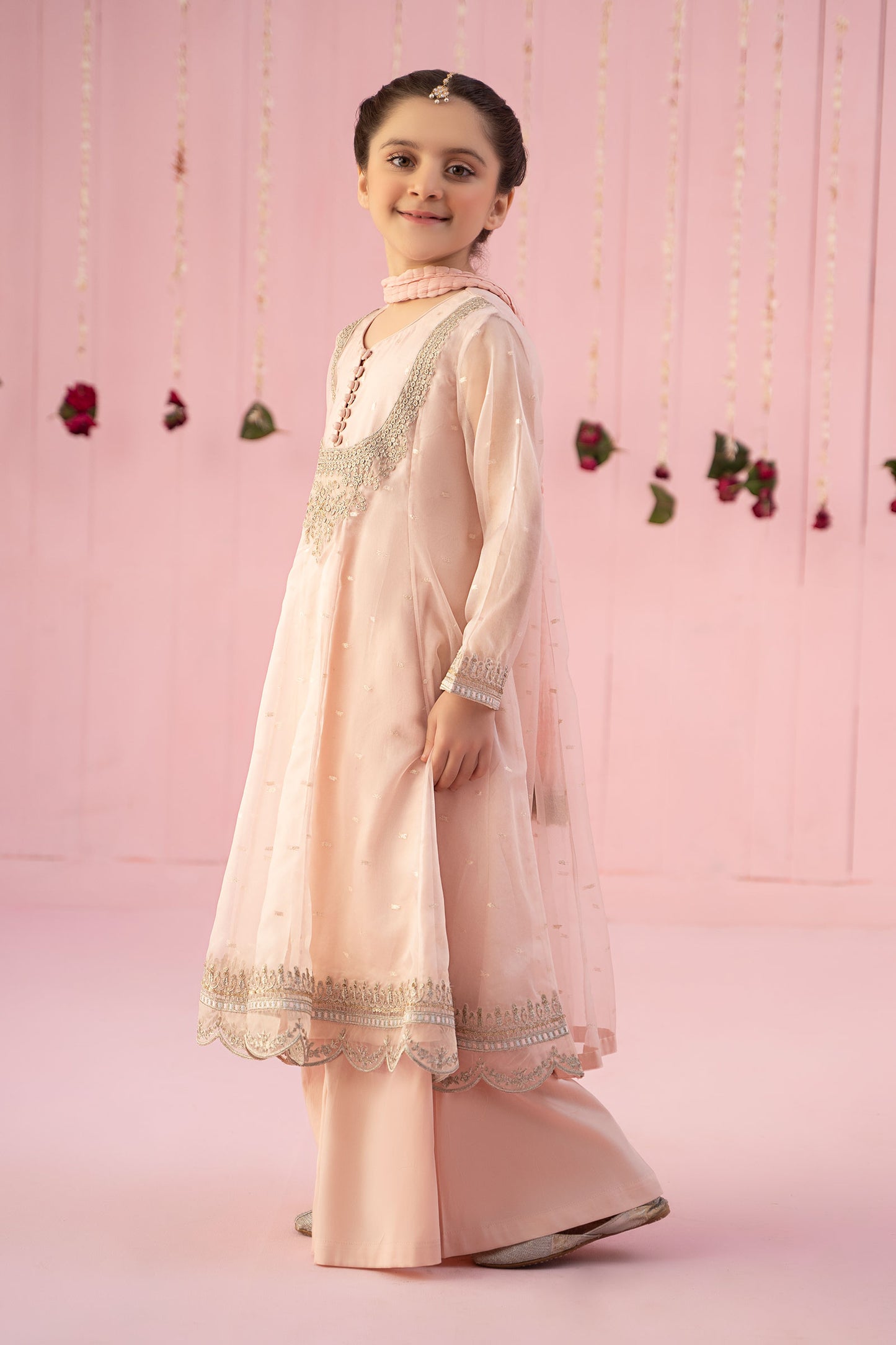 3 Piece Embroidered Organza Suit