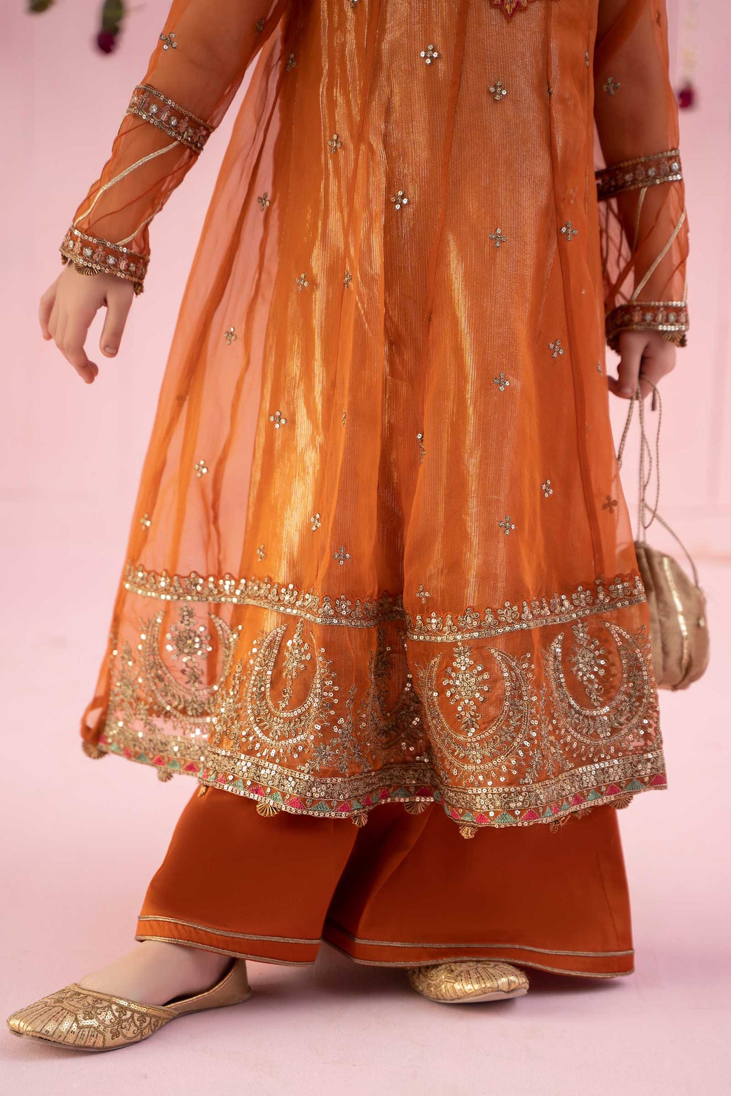 3 Piece Embroidered Organza Suit