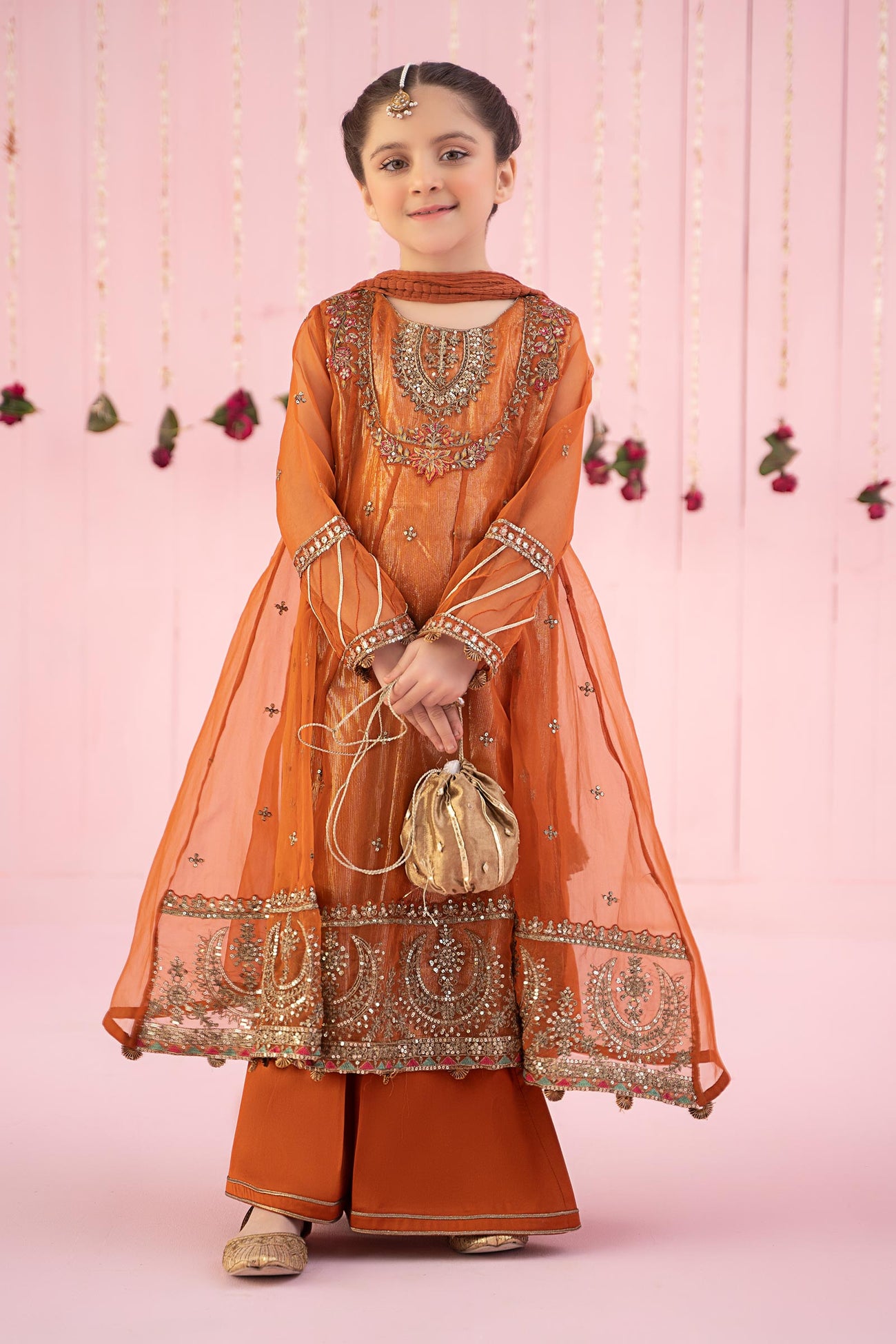 3 Piece Embroidered Organza Suit