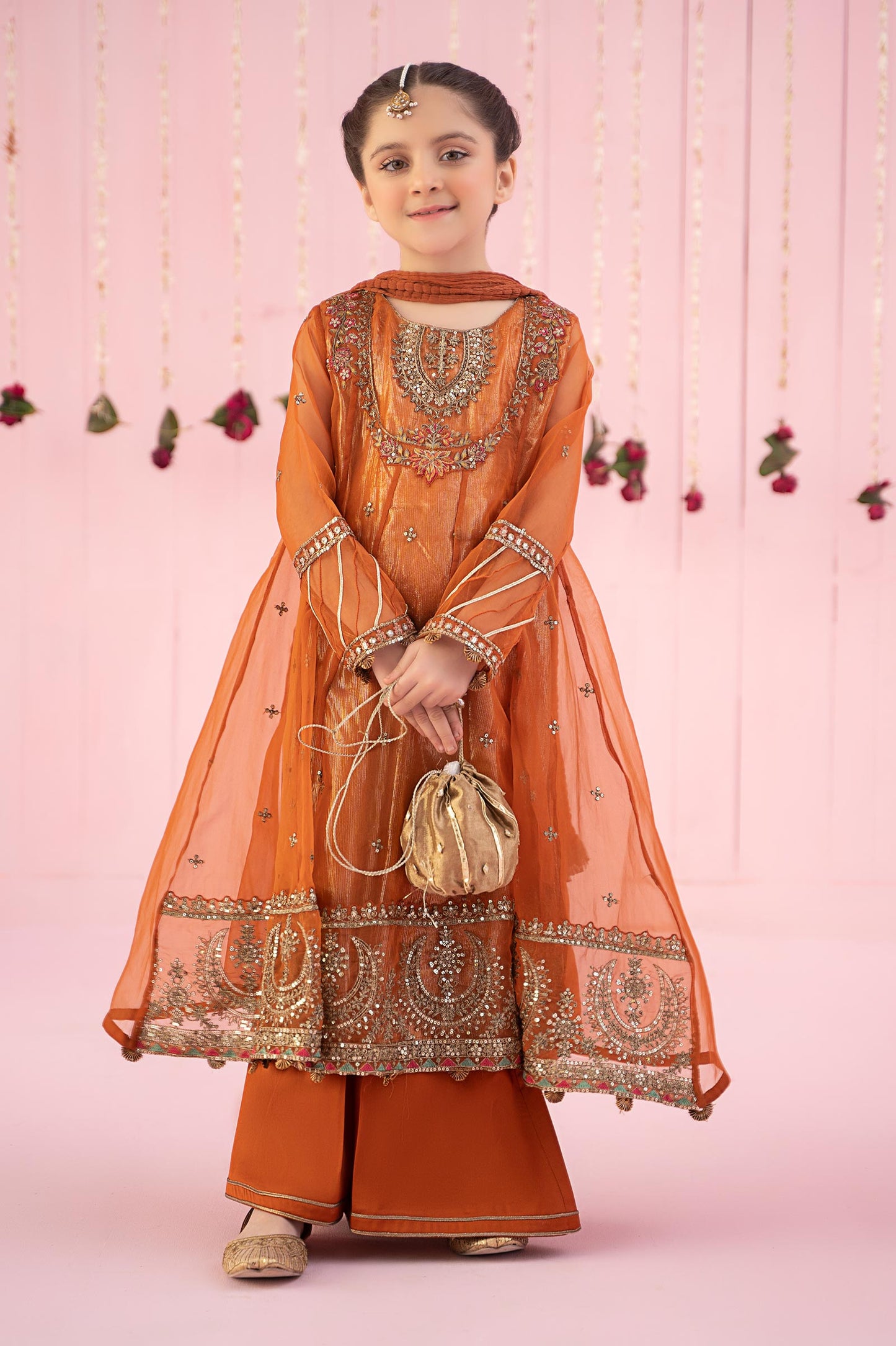 3 Piece Embroidered Organza Suit
