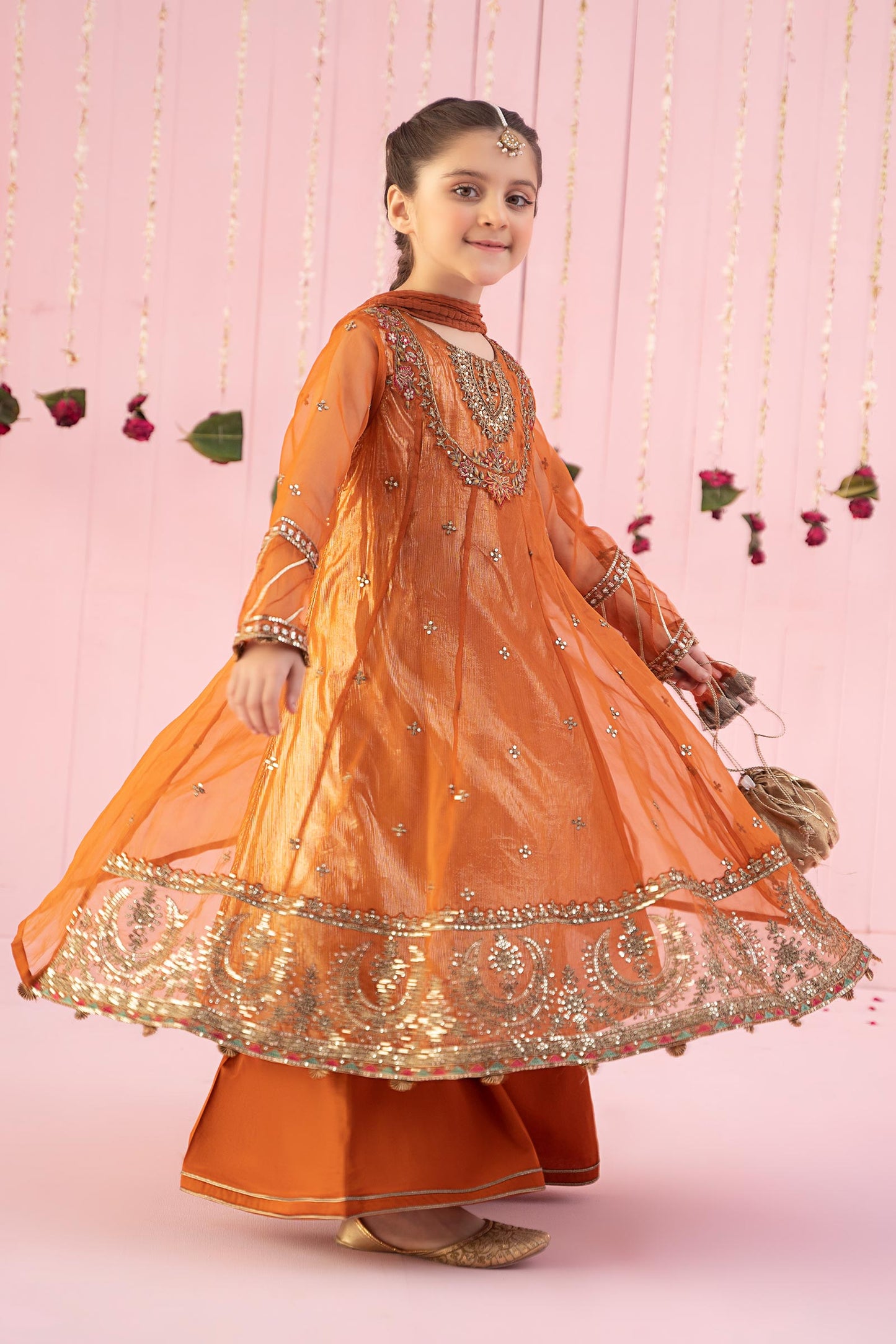 3 Piece Embroidered Organza Suit