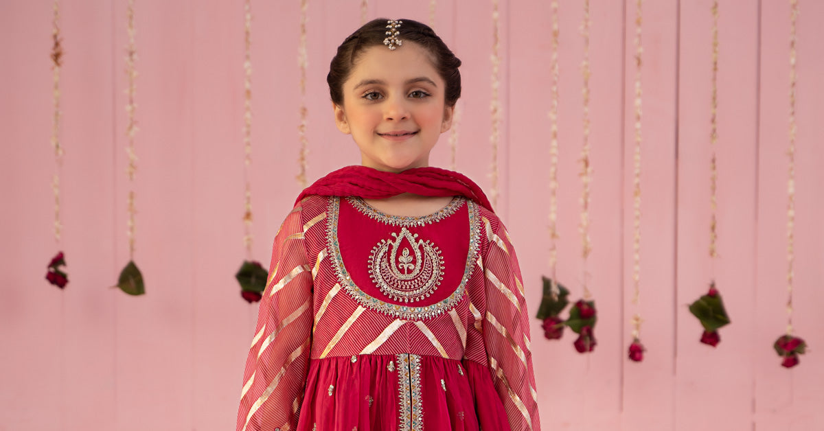 3 Piece Embroidered Organza Suit | MKS-EF24-27
