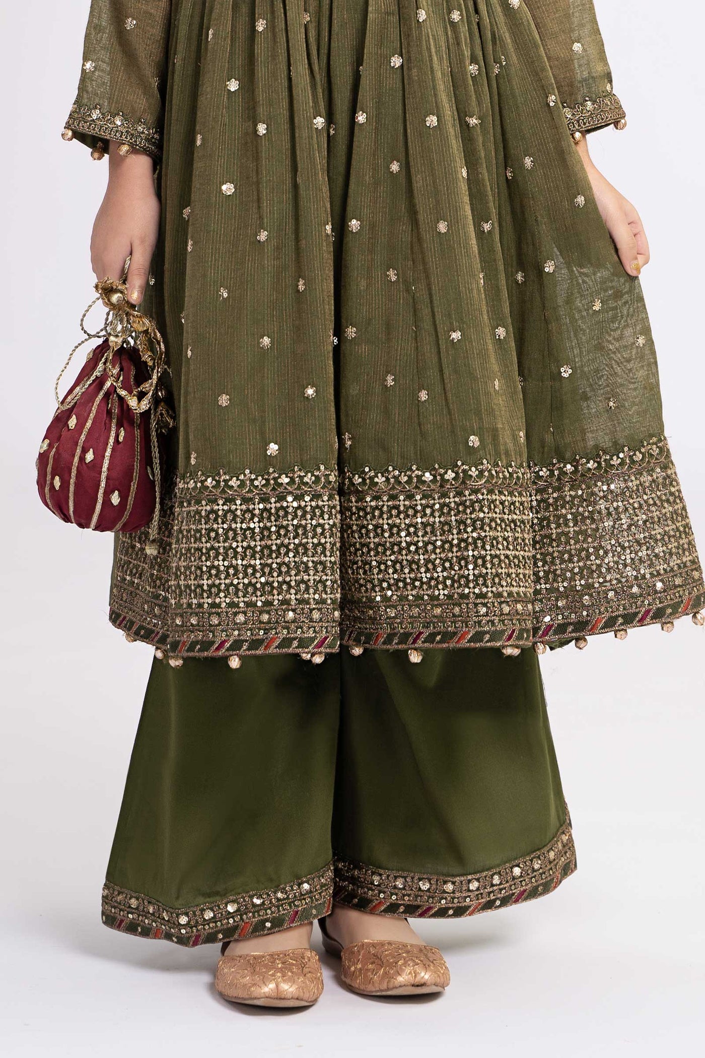 3 Piece Embroidered Zari Lawn Suit