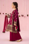3 Piece Embroidered Raw Silk Suit
