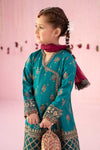 3 Piece Embroidered Raw Silk Suit