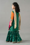 3 Piece Embroidered Raw Silk Suit
