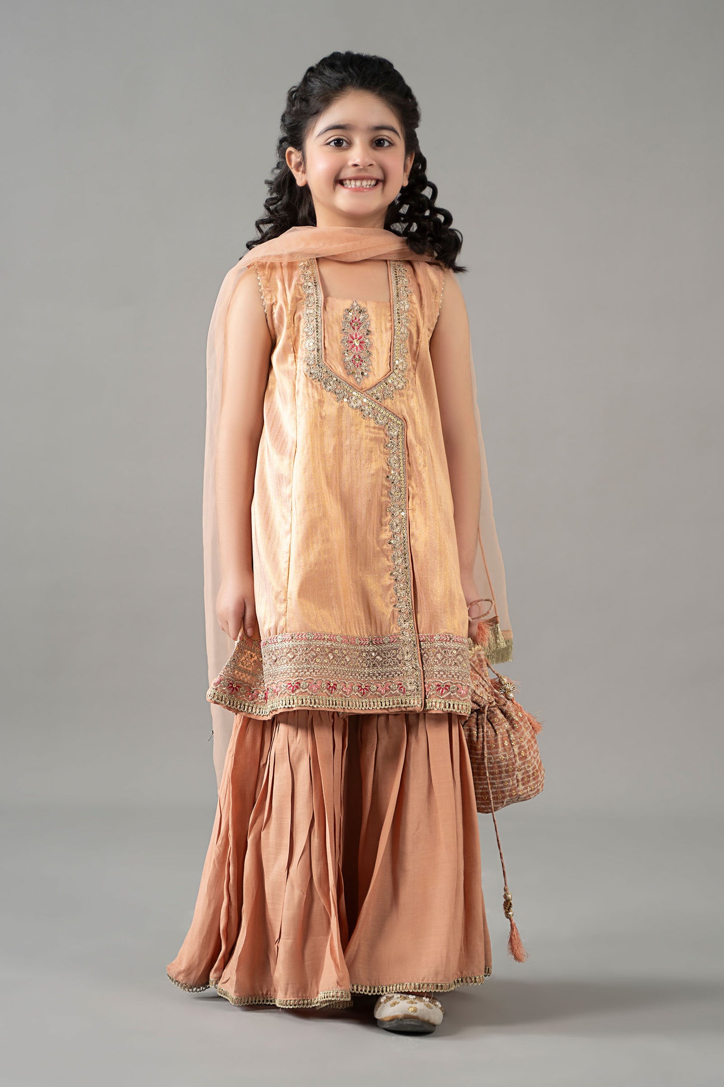 3 Piece Embroidered Cotton Staple Zari Suit