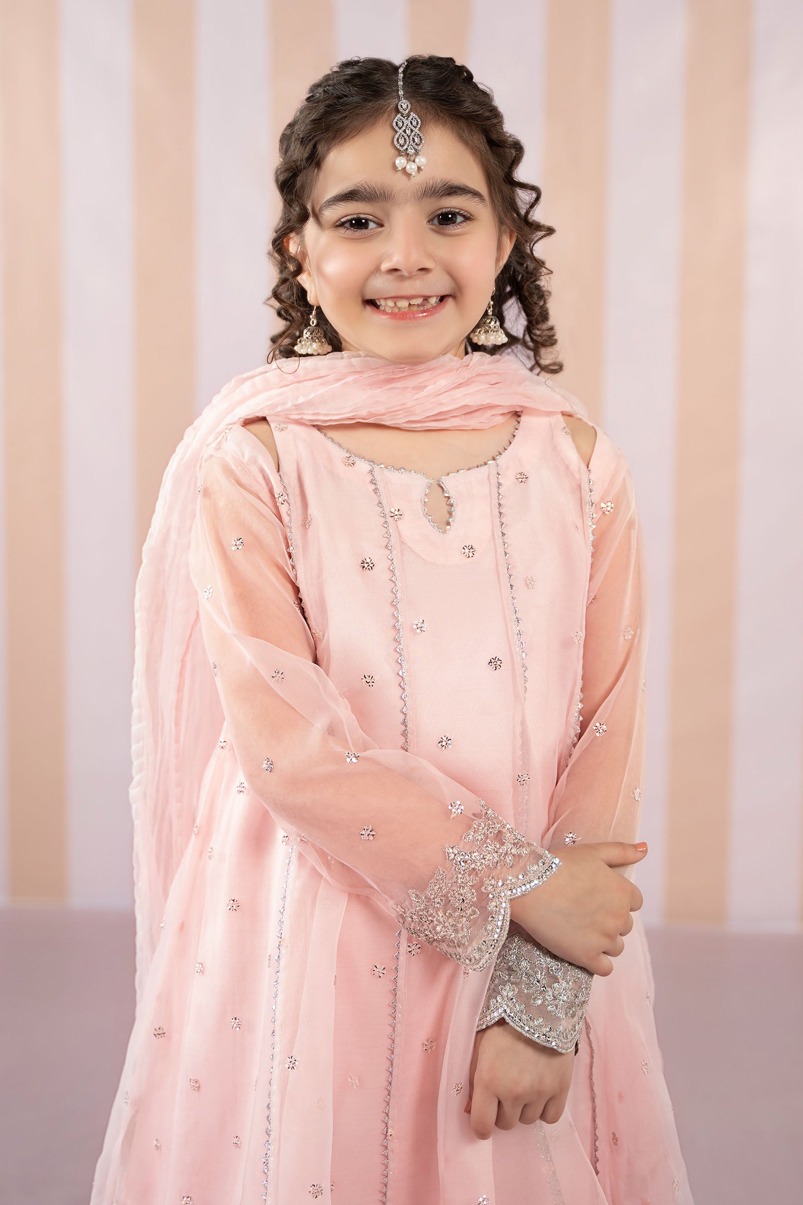 3 Piece Embroidered Organza Suit