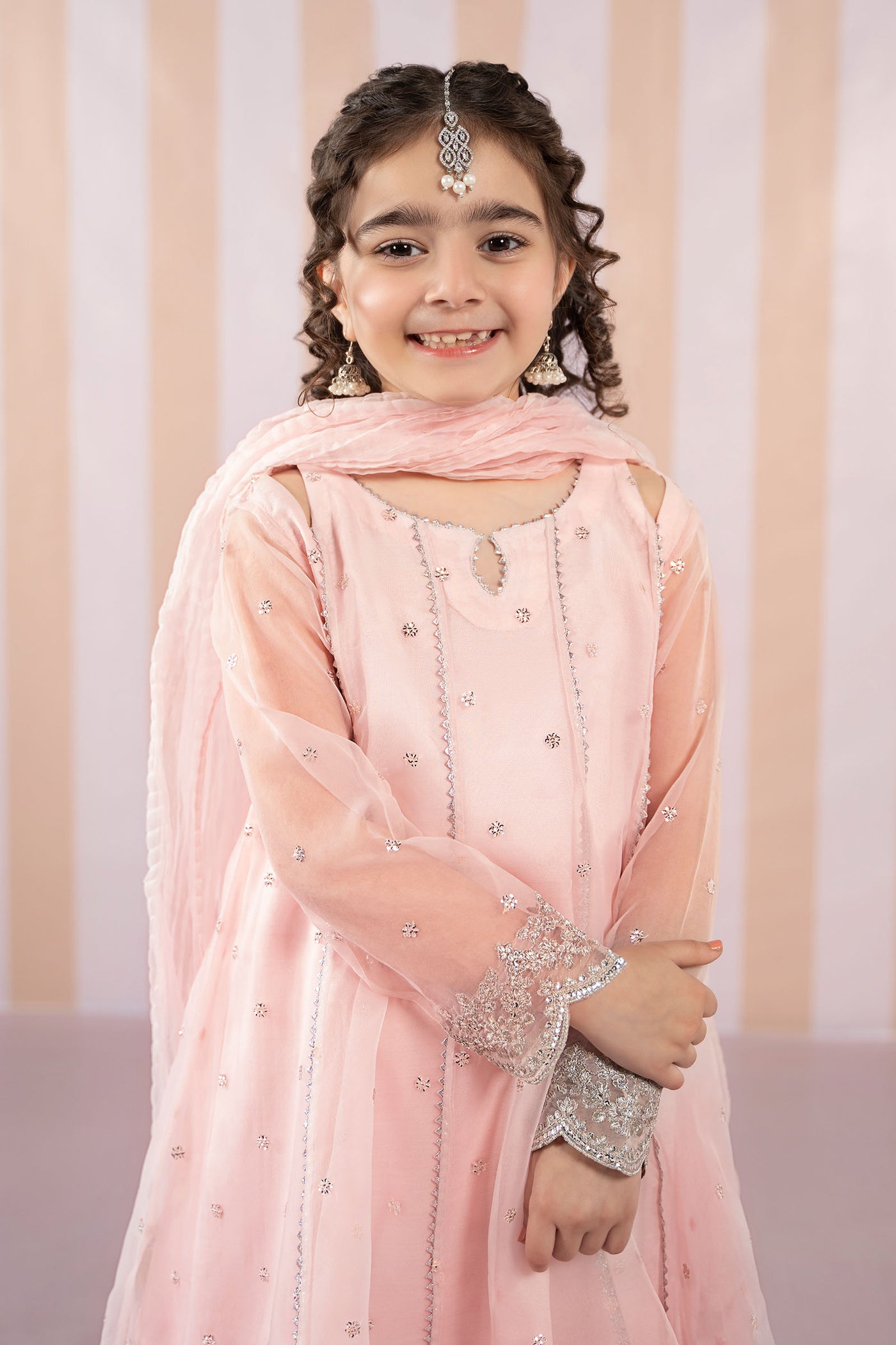 3 Piece Embroidered Organza Suit