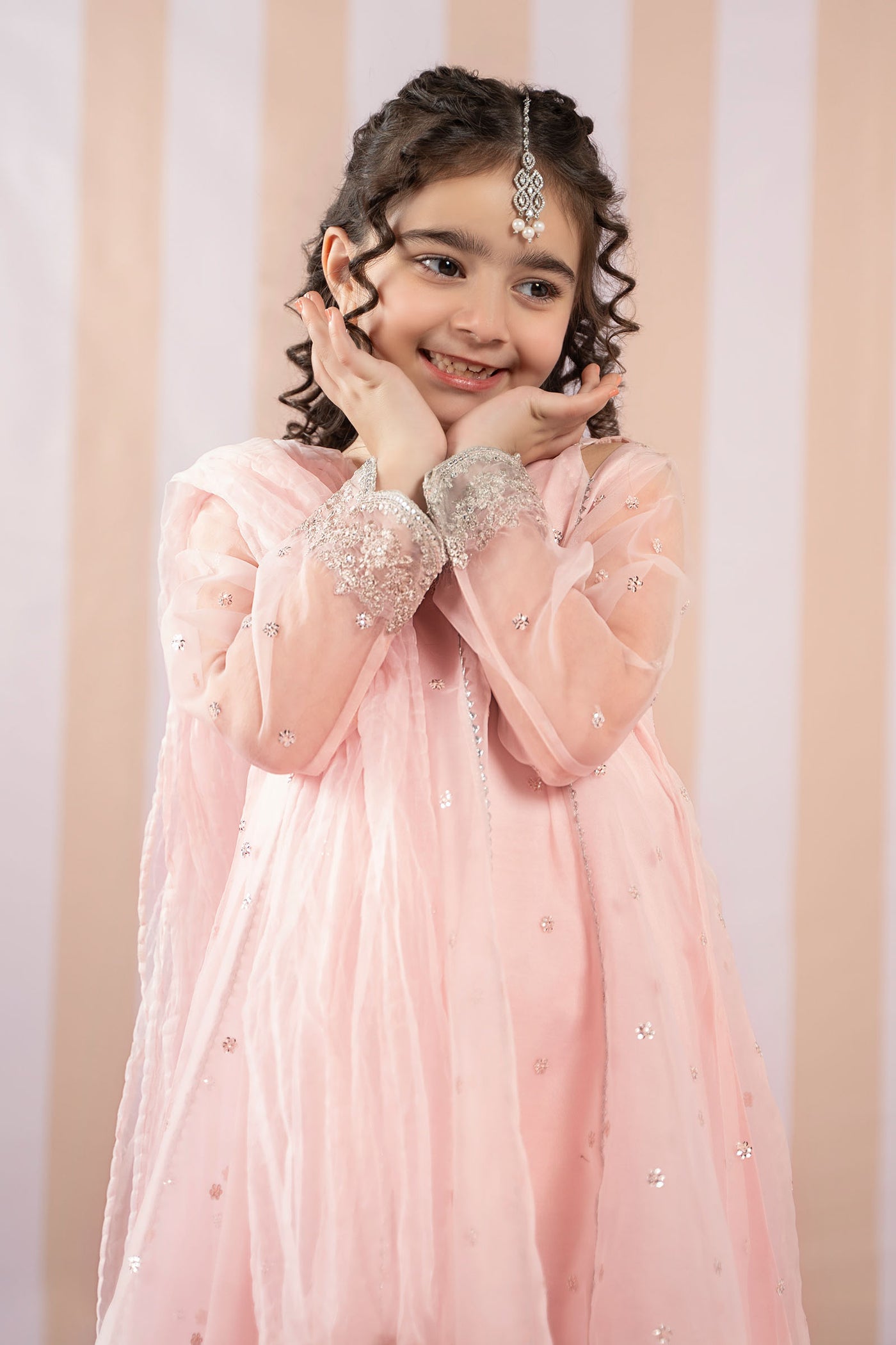 3 Piece Embroidered Organza Suit