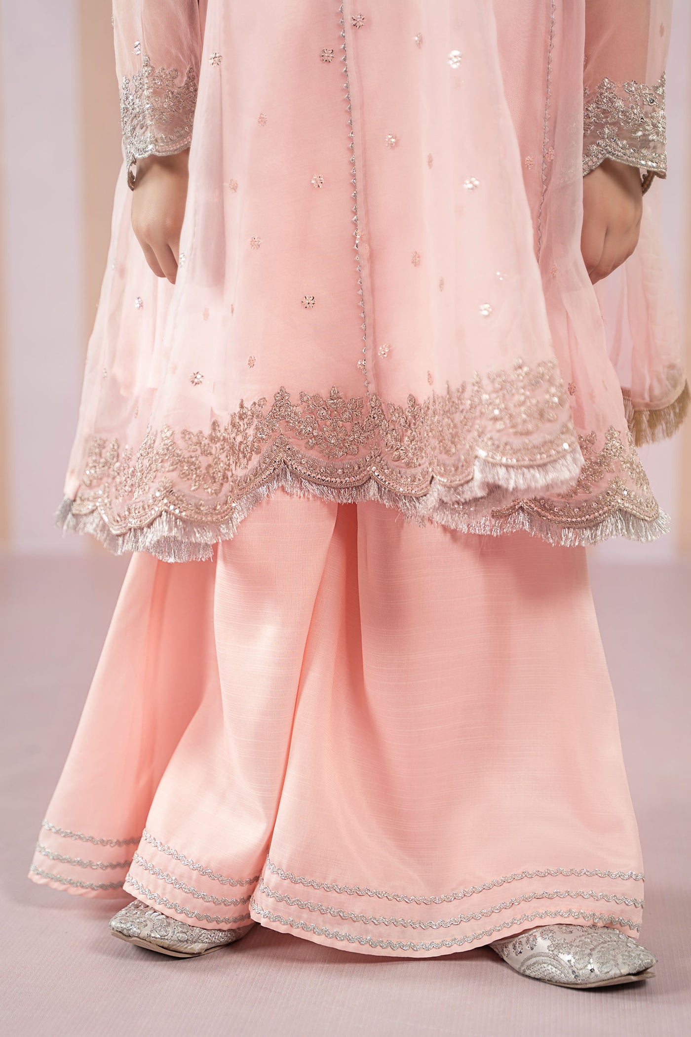 3 Piece Embroidered Organza Suit