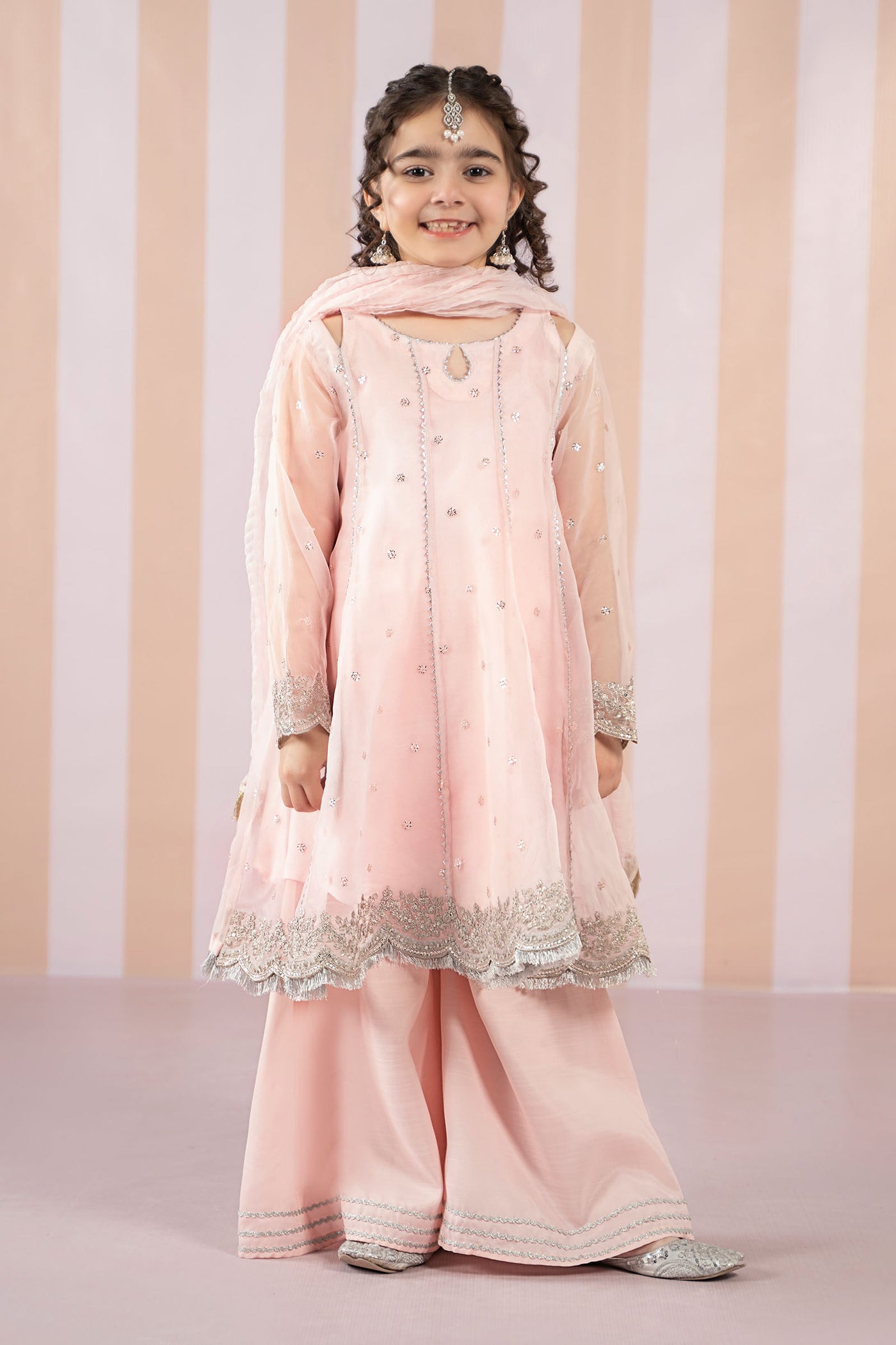 3 Piece Embroidered Organza Suit
