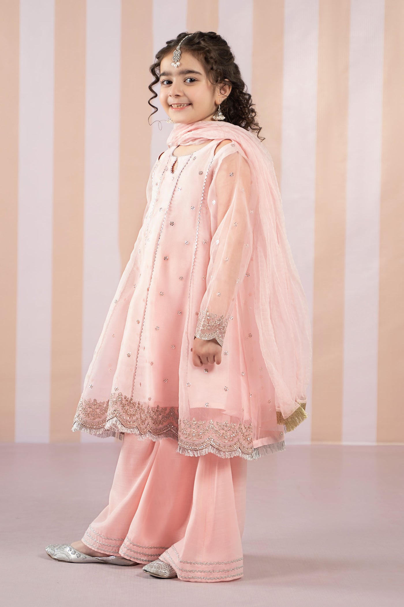 3 Piece Embroidered Organza Suit