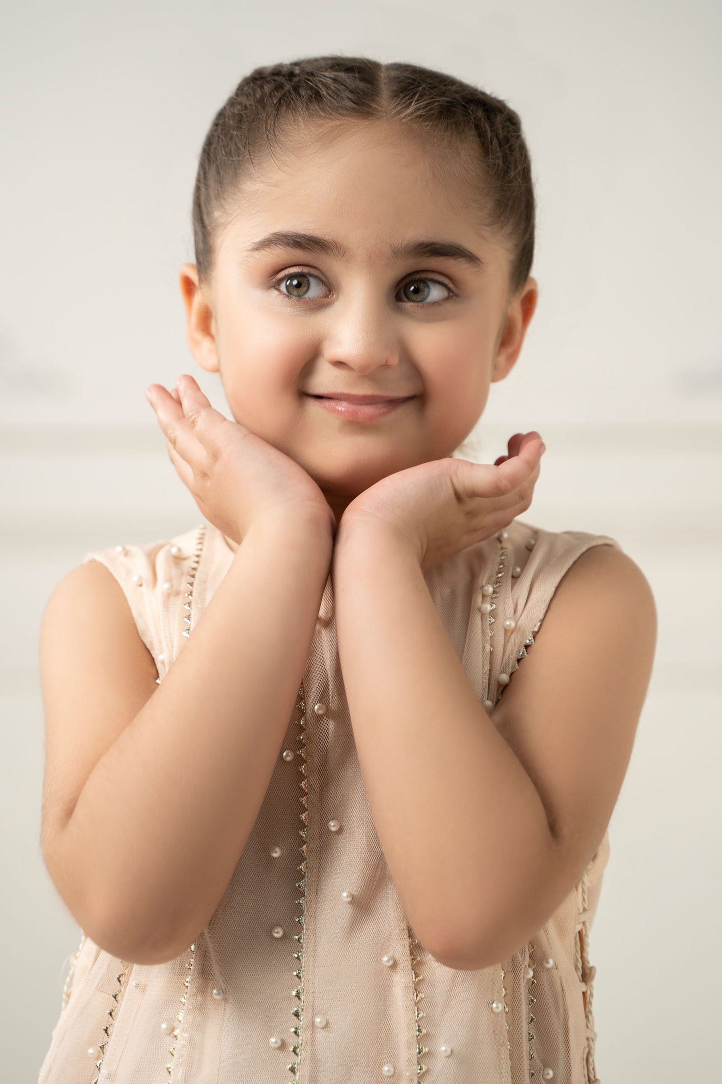 2 Piece Embroidered Polyester Net Suit