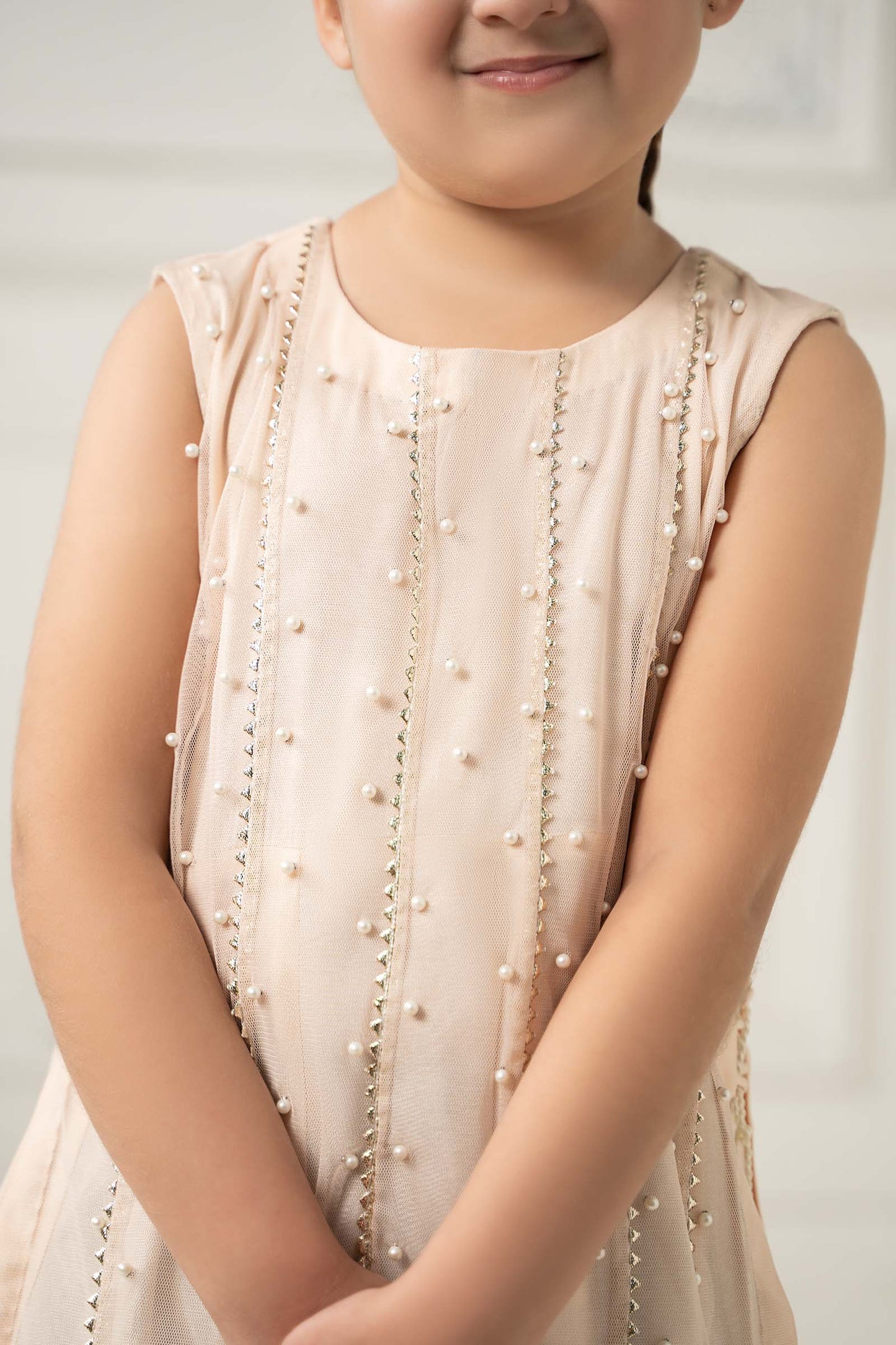 2 Piece Embroidered Polyester Net Suit