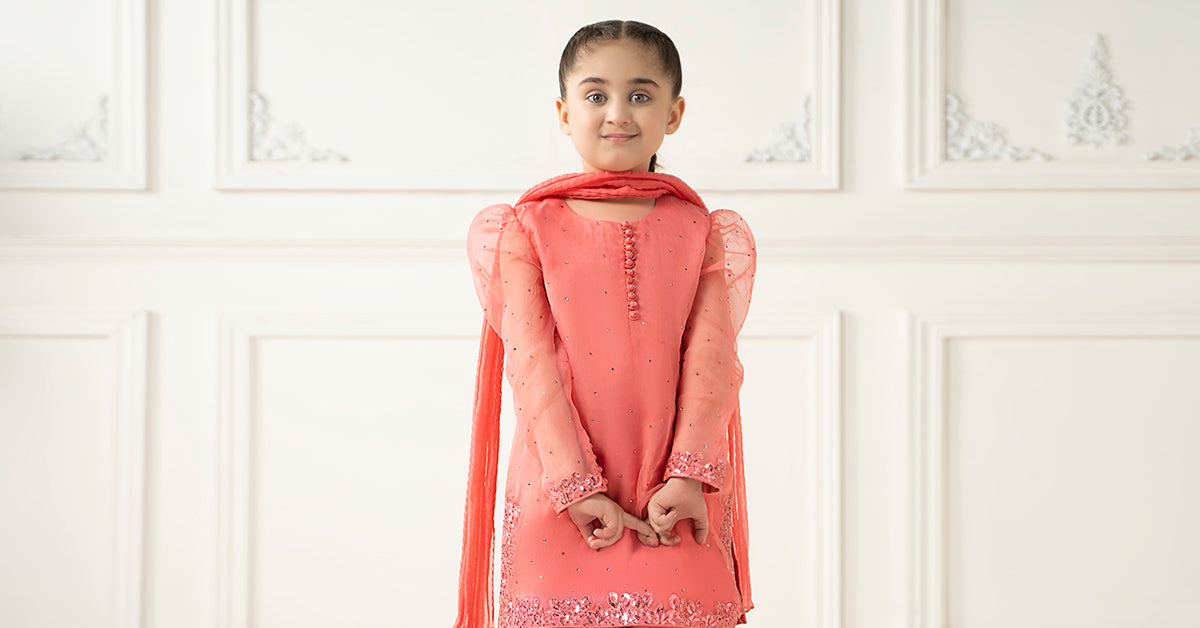 3 Piece Dyed Organza Suit