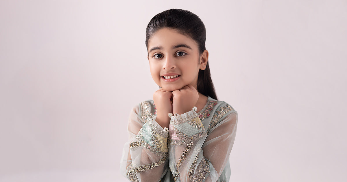 3 Piece Embroidered Organza Suit