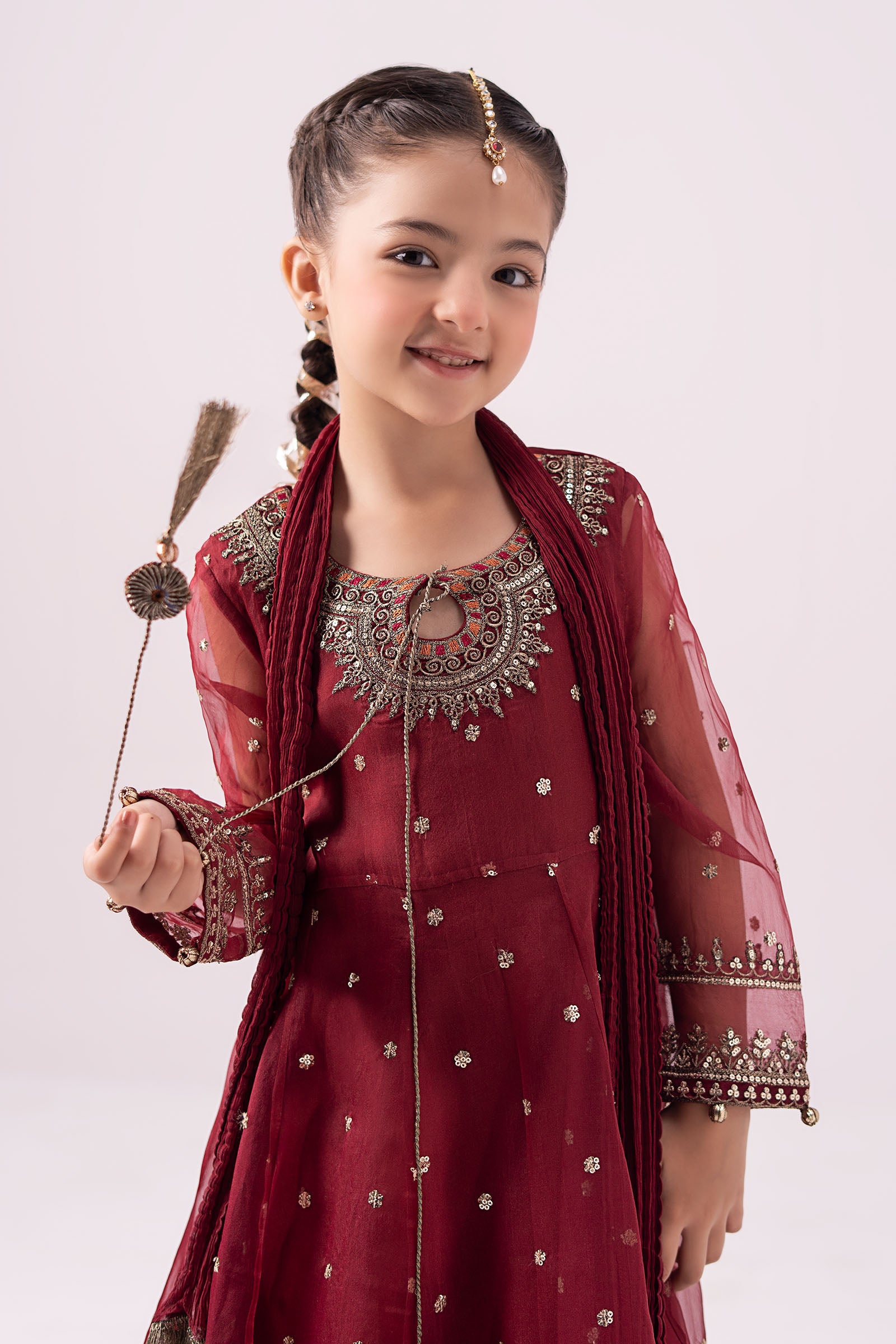 3 Piece Embroidered Organza Suit