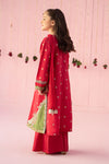 3 Piece Embroidered Raw Silk Suit