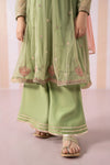 3 Piece Embroidered Polyester Net Suit