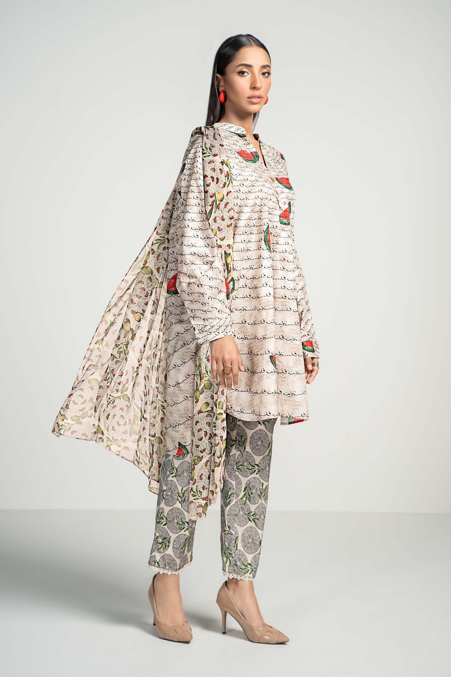 3 Piece Printed Lawn Suit