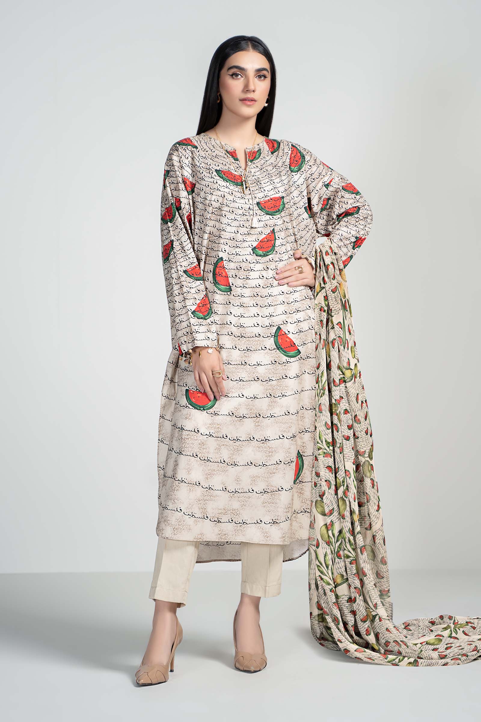 3 Piece Printed Lawn Suit