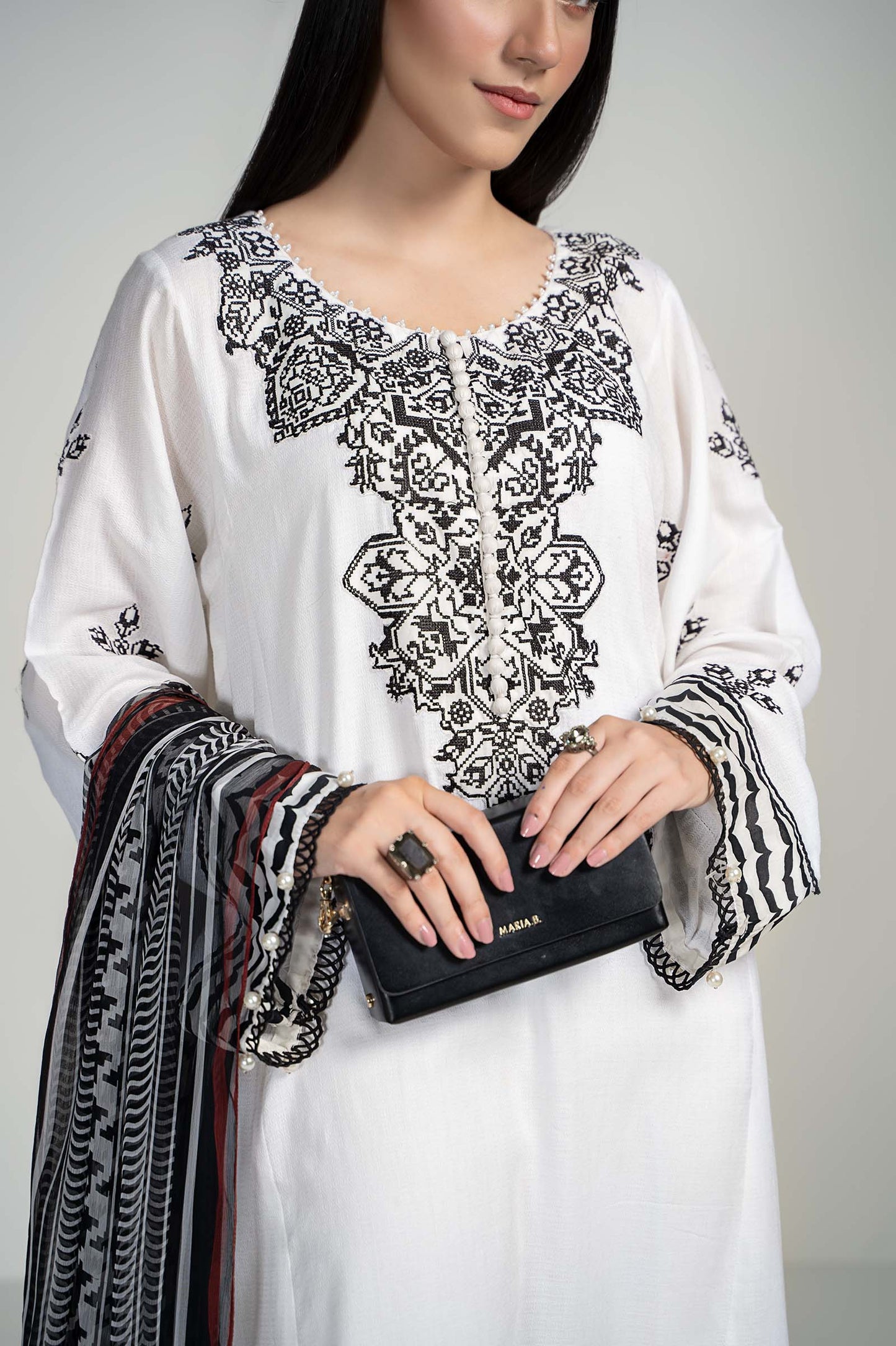 3 Piece Dyed Lawn Suit