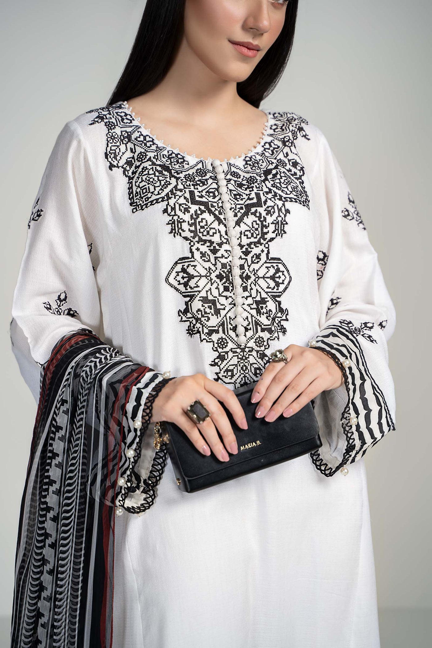 3 Piece Dyed Lawn Suit