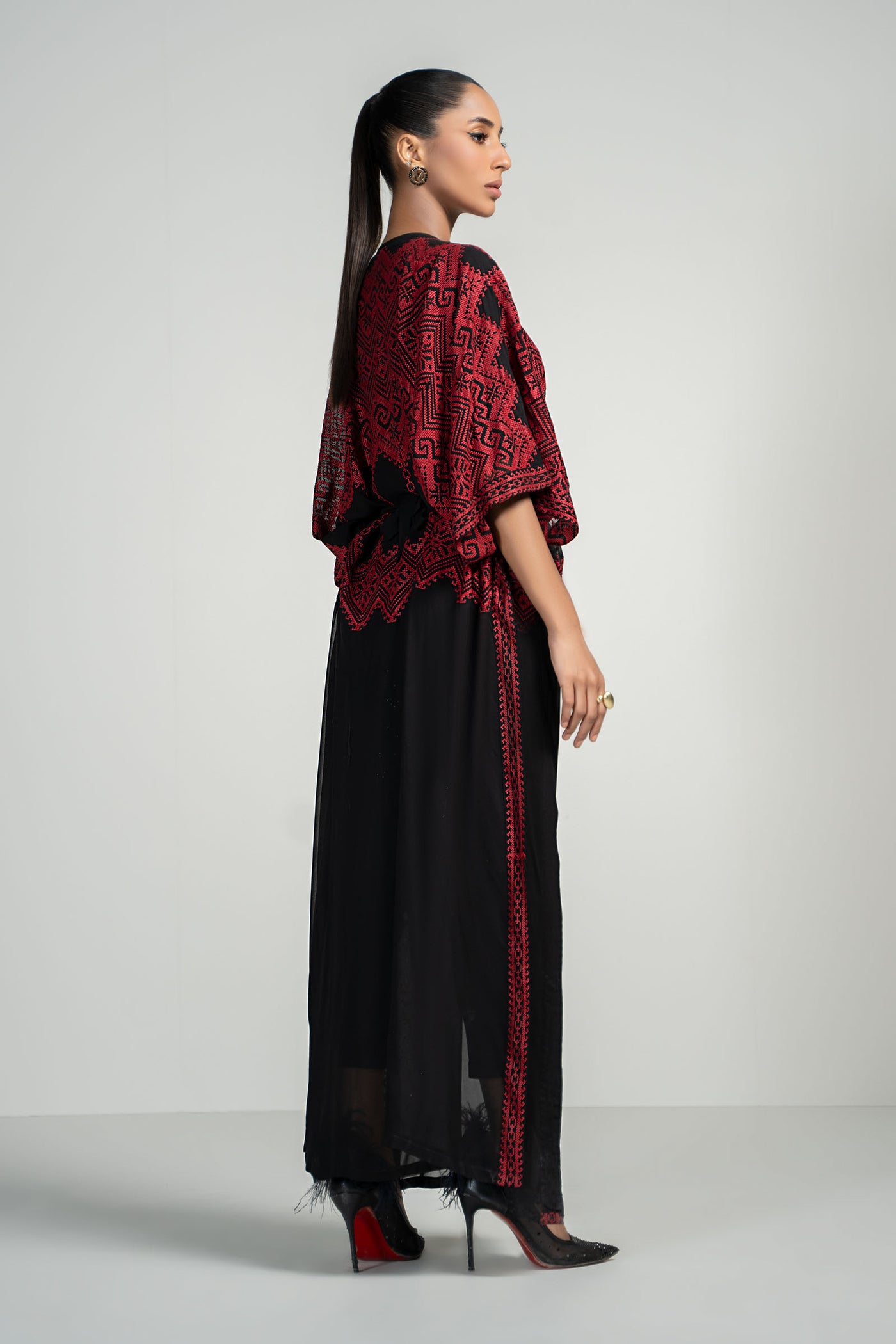 Embroidered Georgette Kaftan