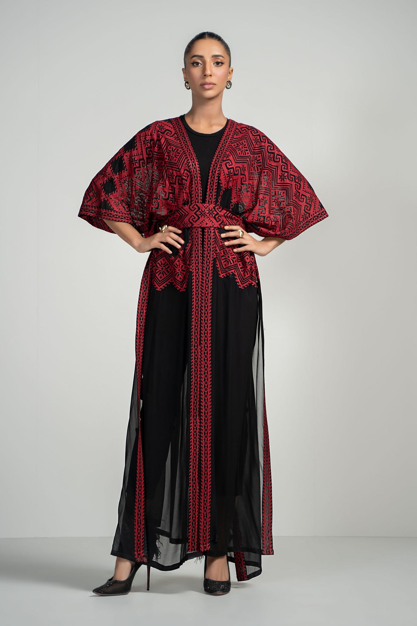 Embroidered Georgette Kaftan
