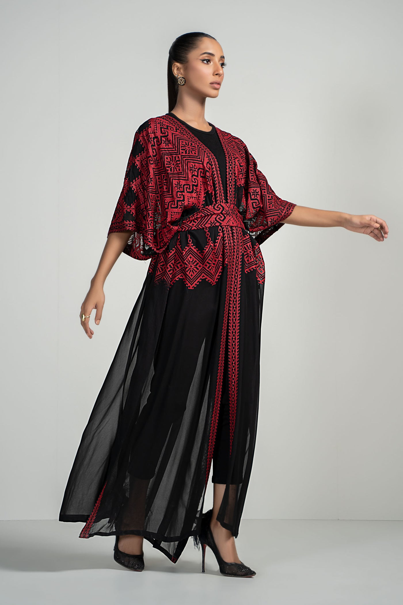 Embroidered Georgette Kaftan