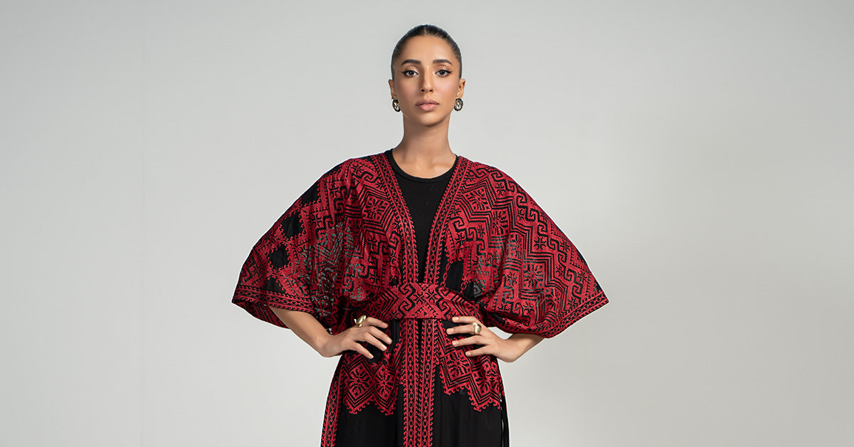 Embroidered Georgette Kaftan