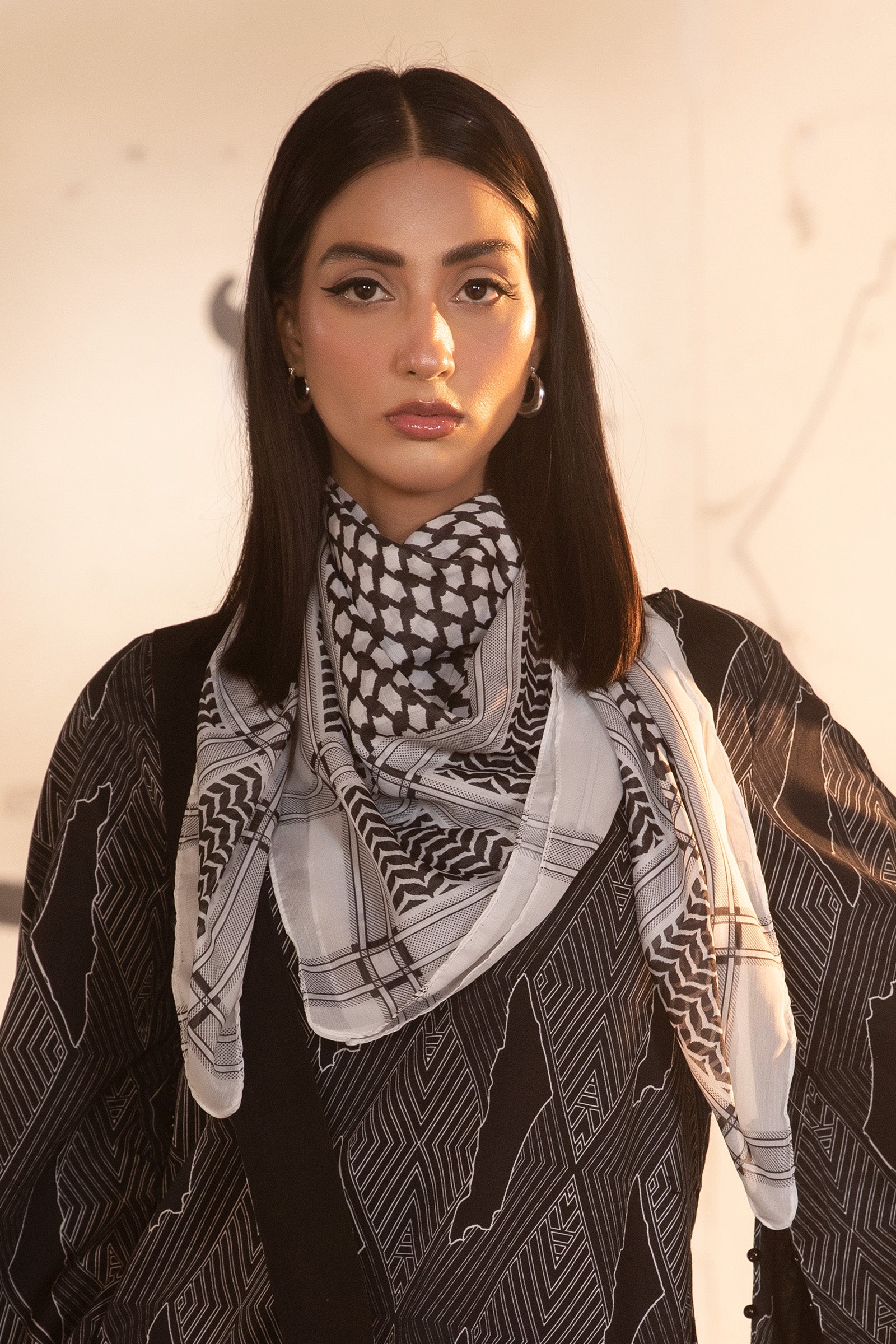 Printed Keffiyeh Scarf