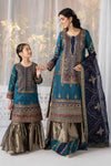 3 Piece Embroidered Raw Silk Suit