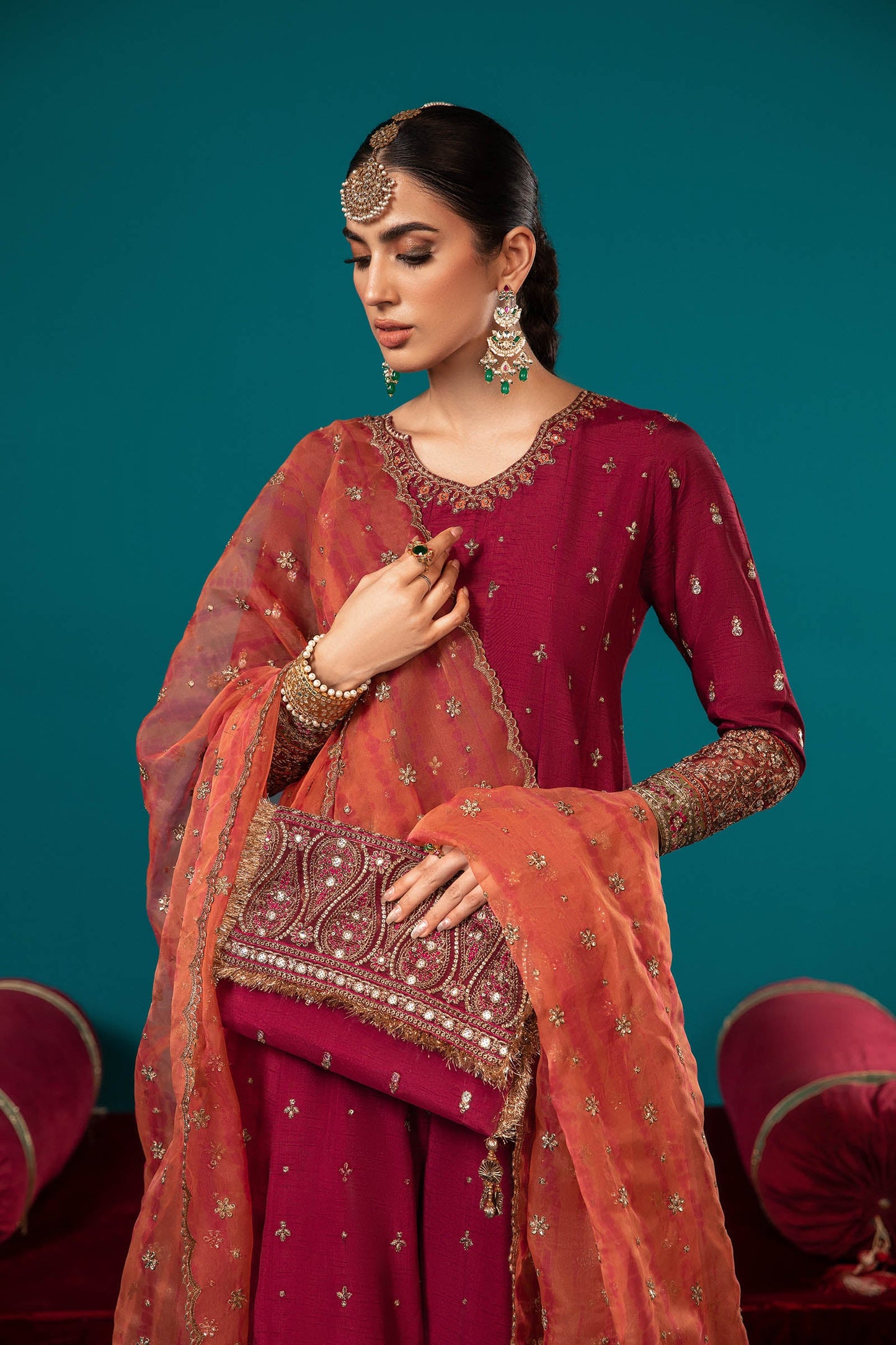 3 Piece Embroidered Suit