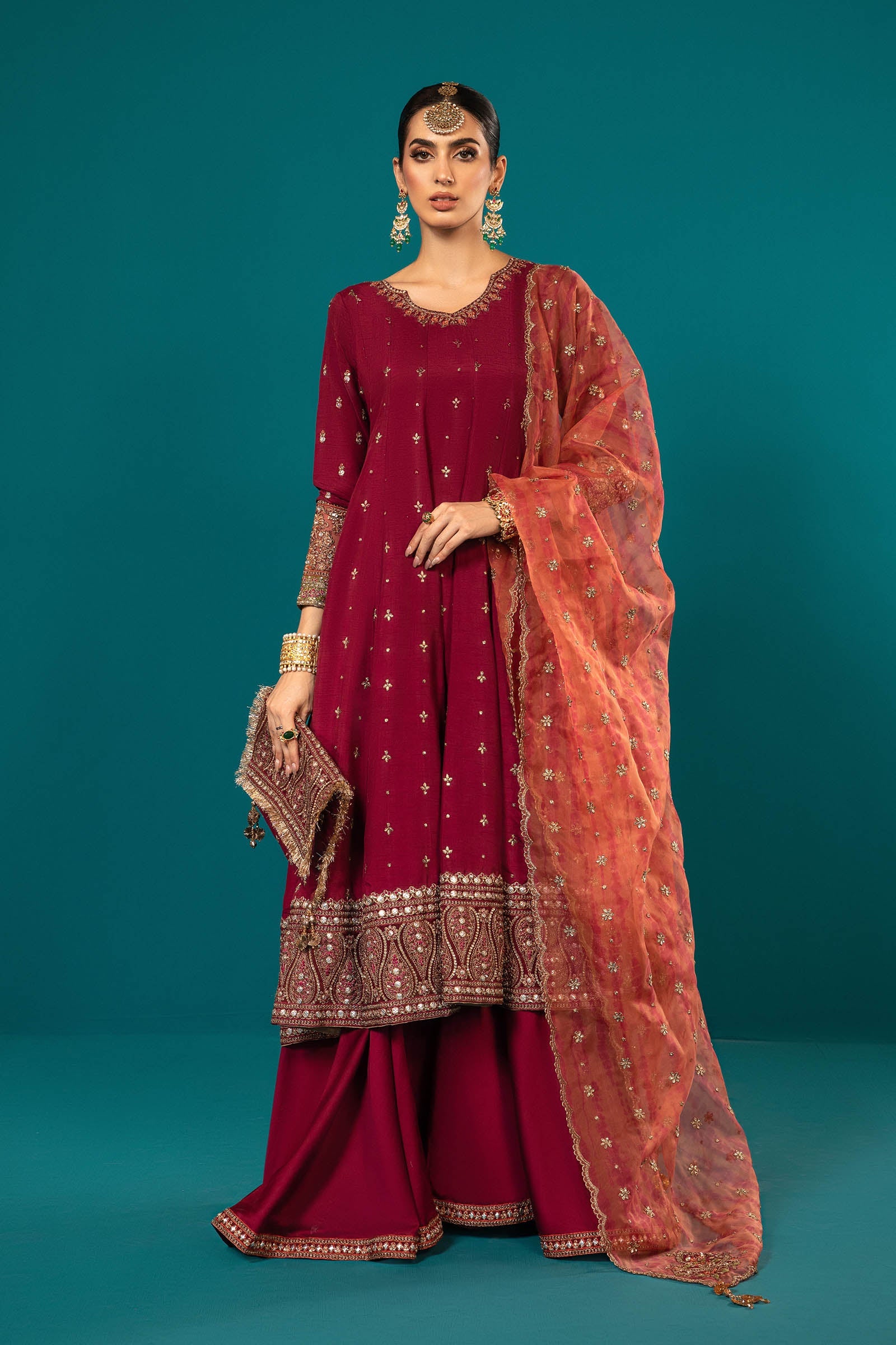 3 Piece Embroidered Suit