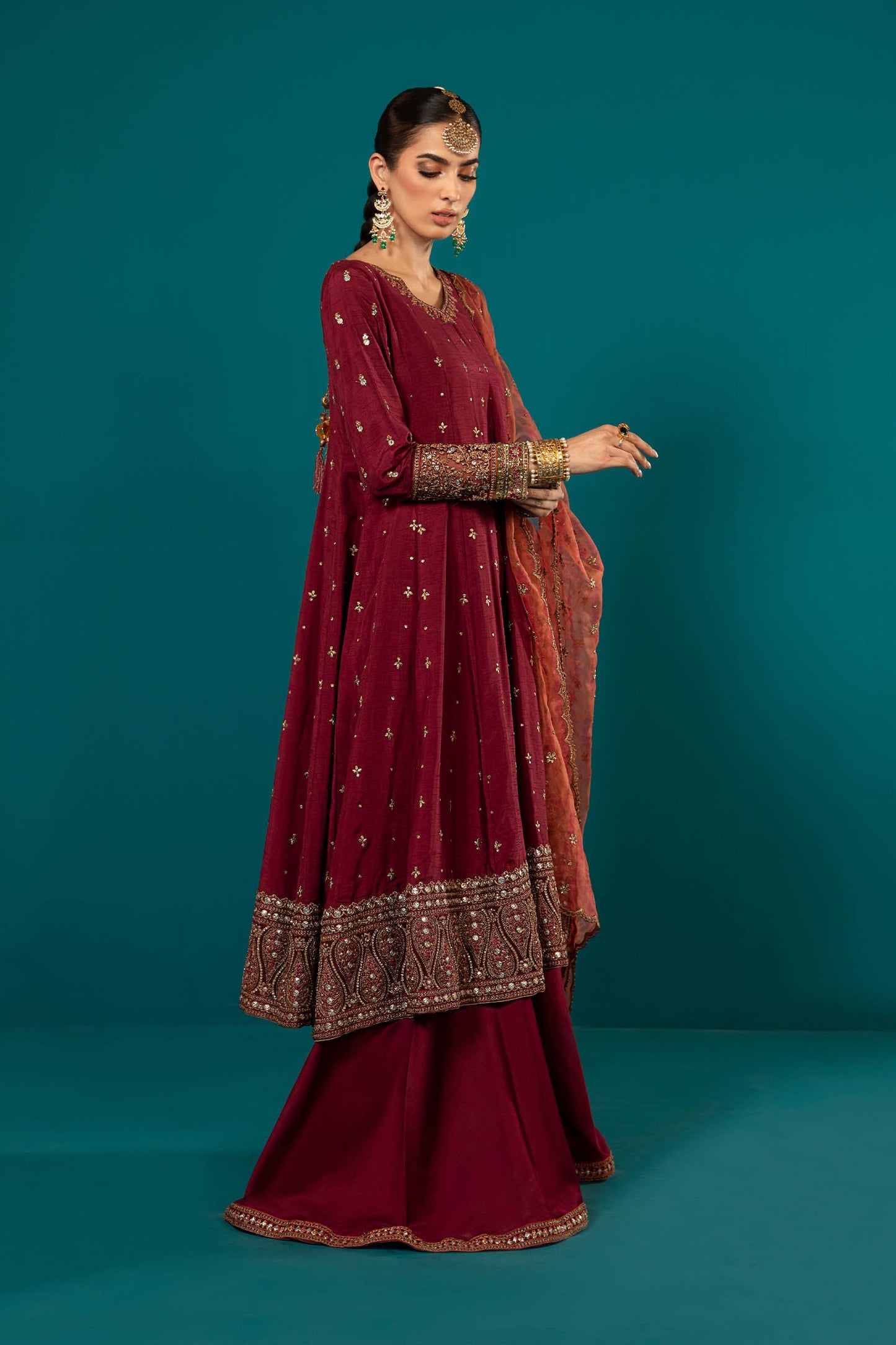 3 Piece Embroidered Suit