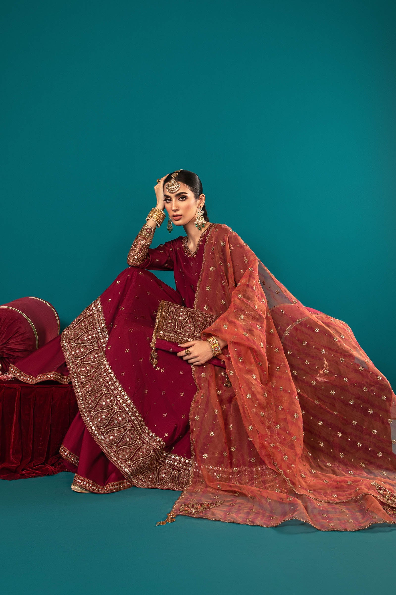 3 Piece Embroidered Suit