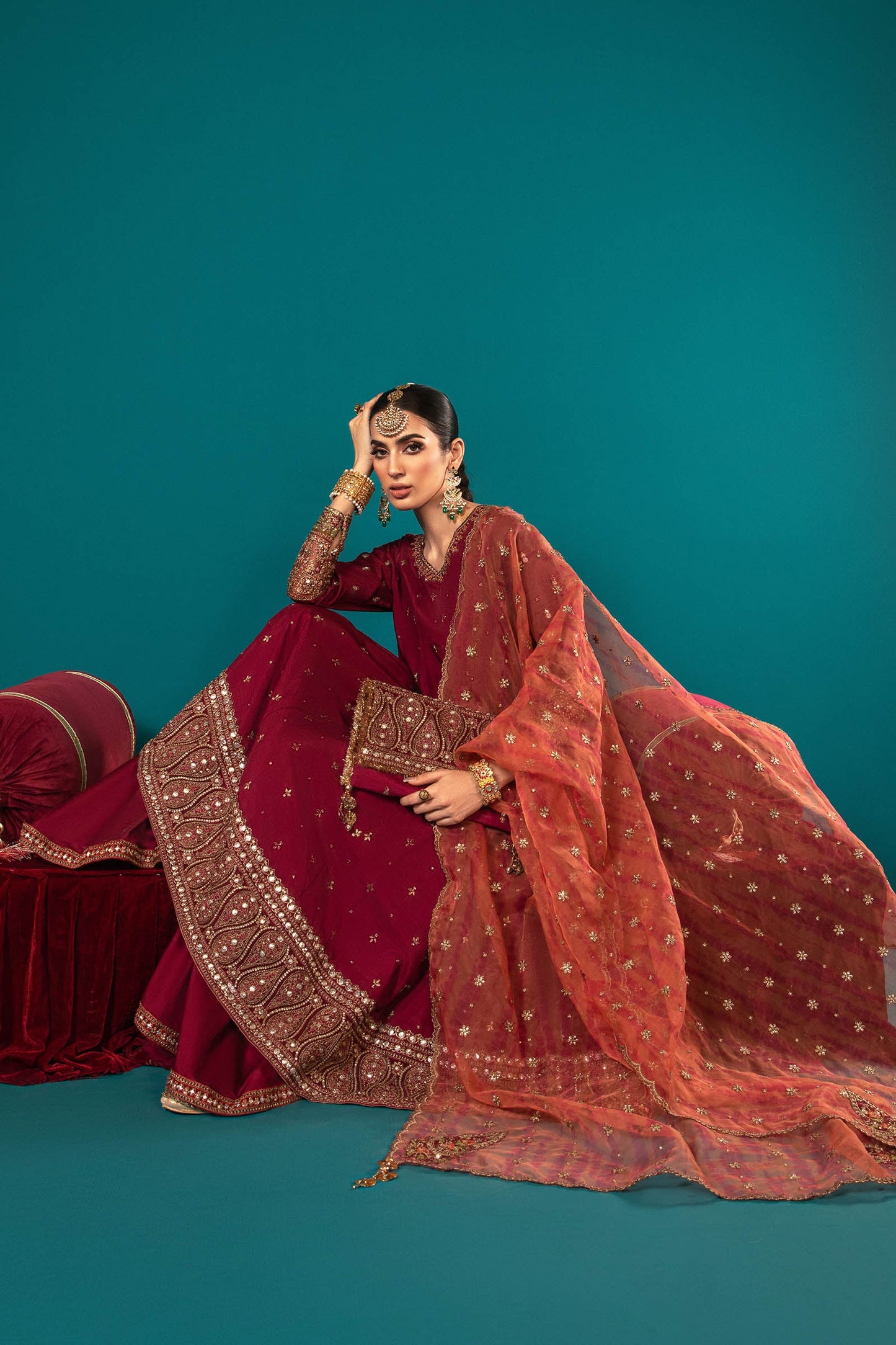 3 Piece Embroidered Suit