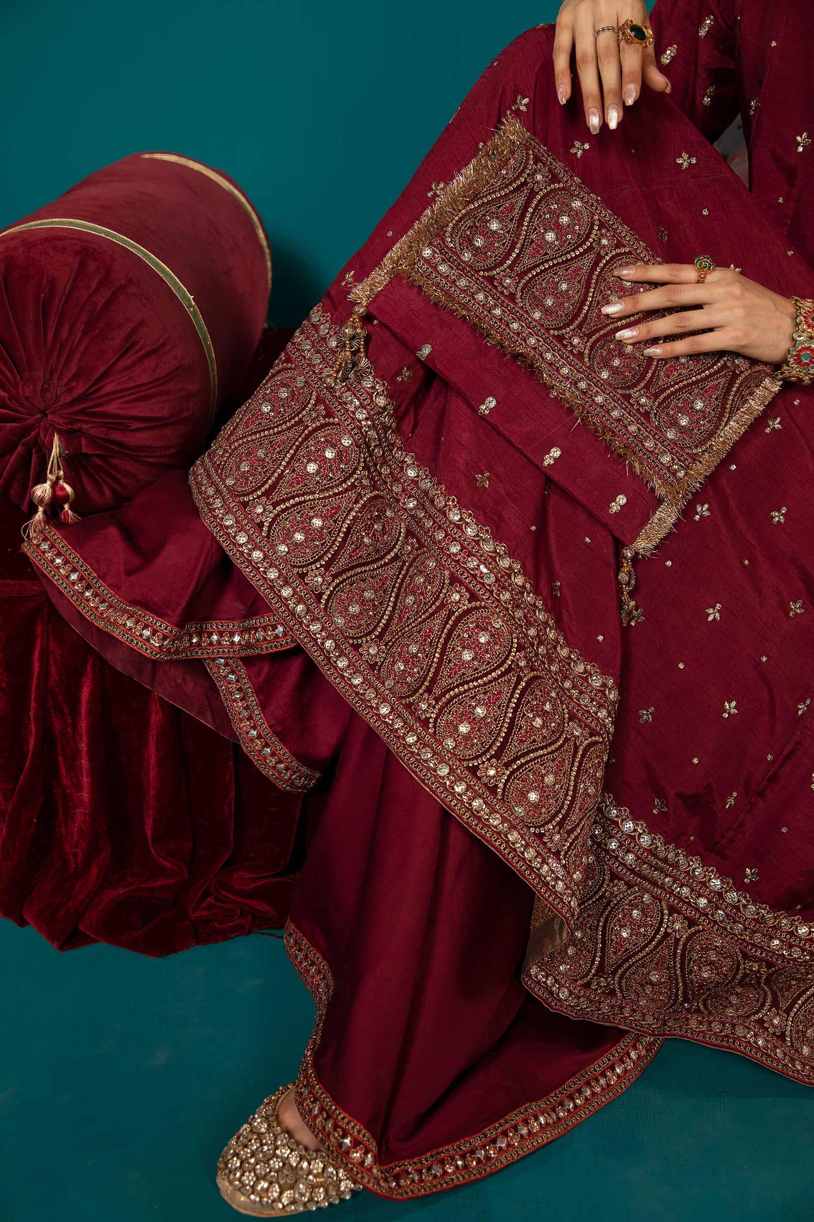 3 Piece Embroidered Suit