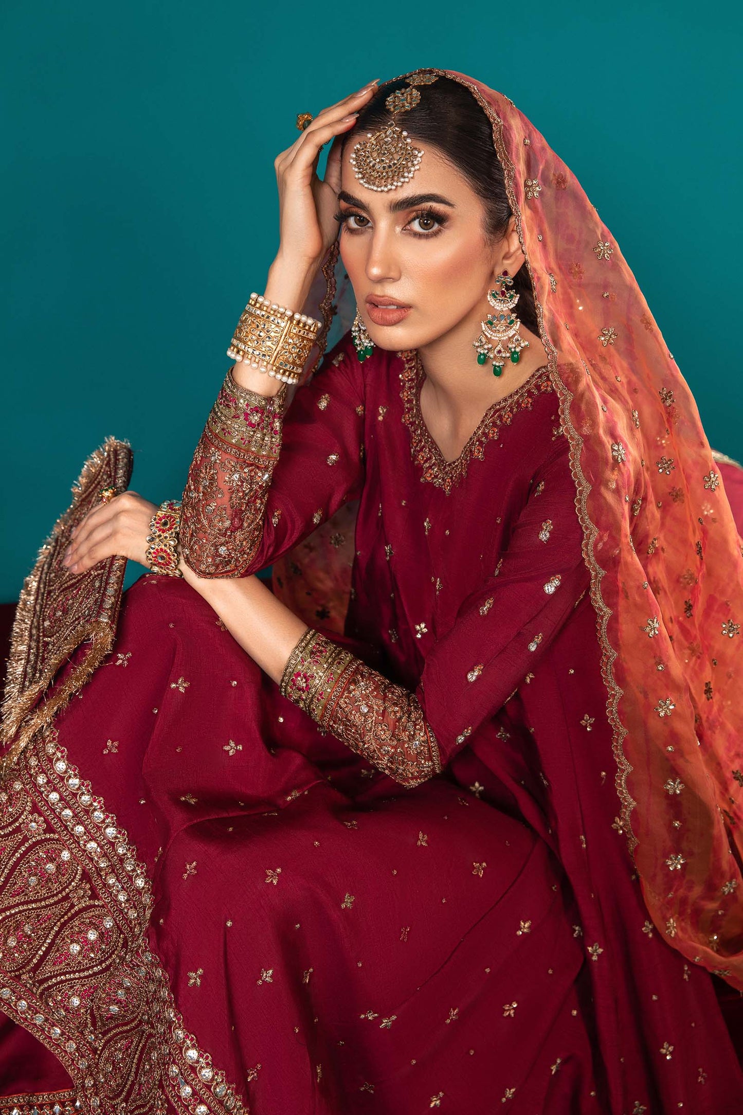 3 Piece Embroidered Suit