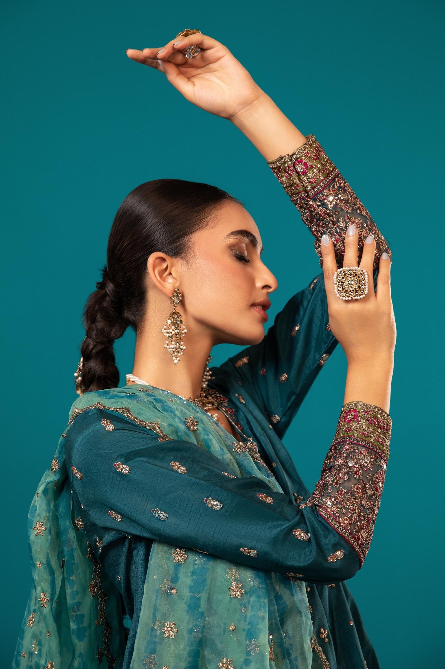 3 Piece Embroidered Suit