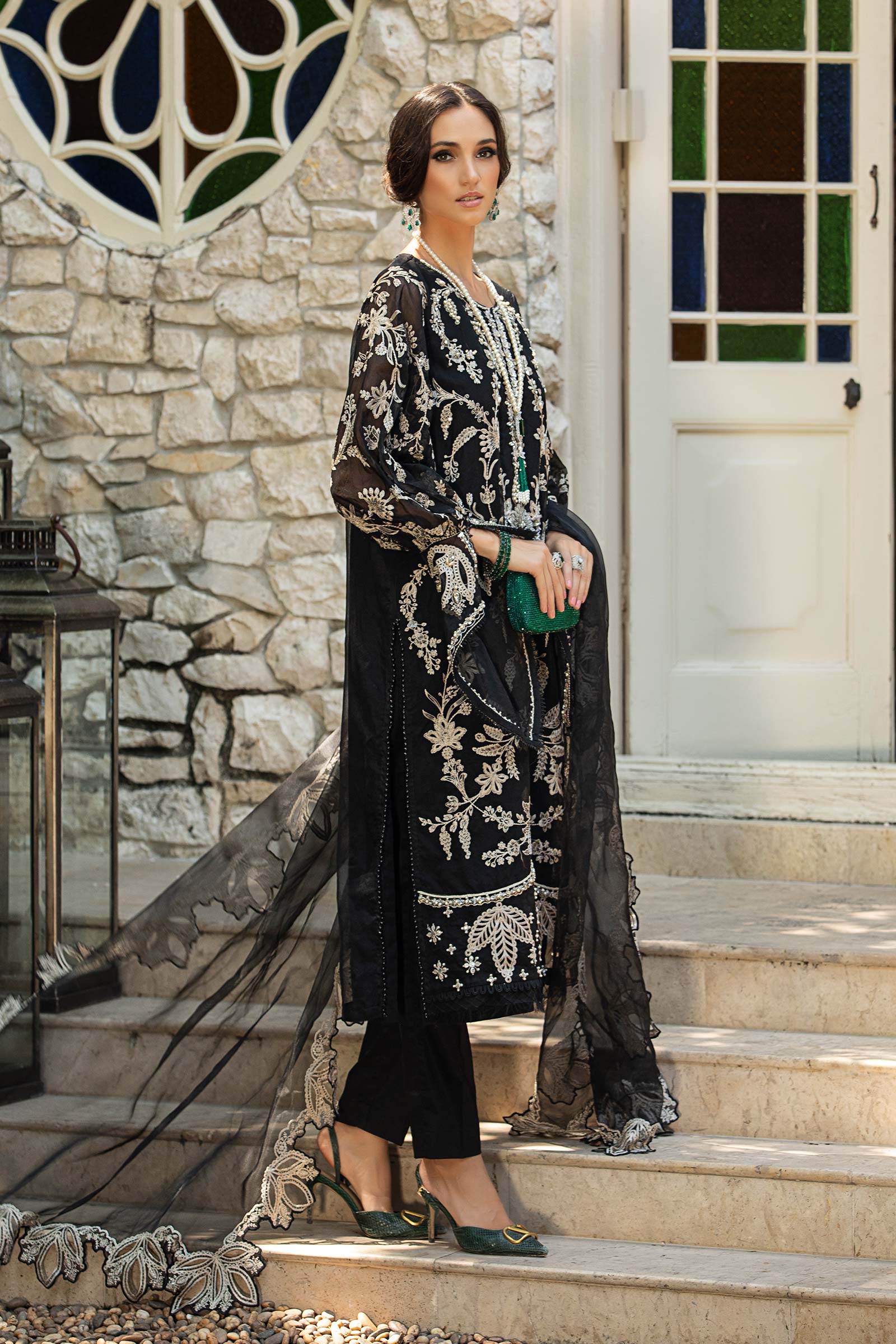 3 Piece Embroidered Suit