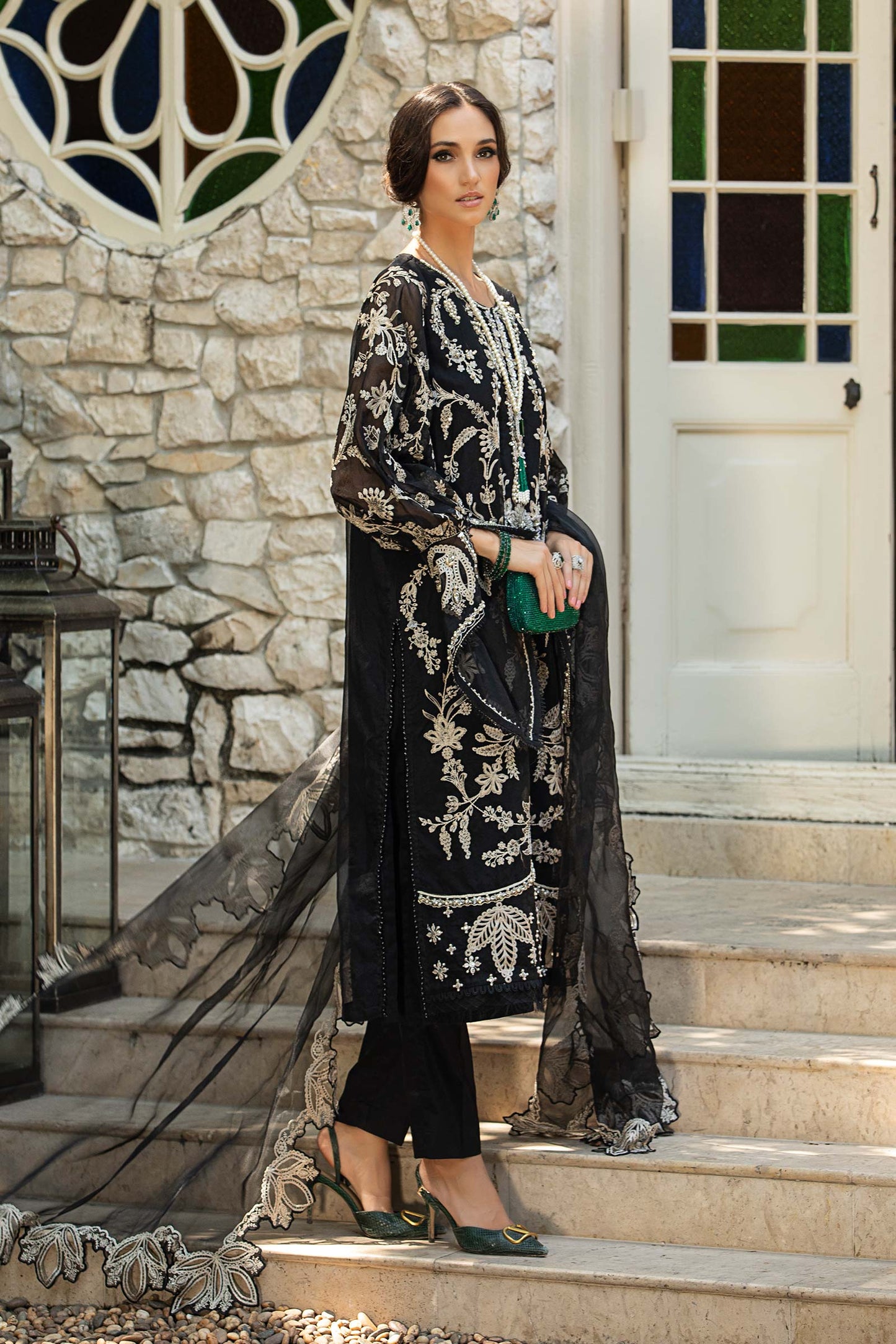 3 Piece Embroidered Suit