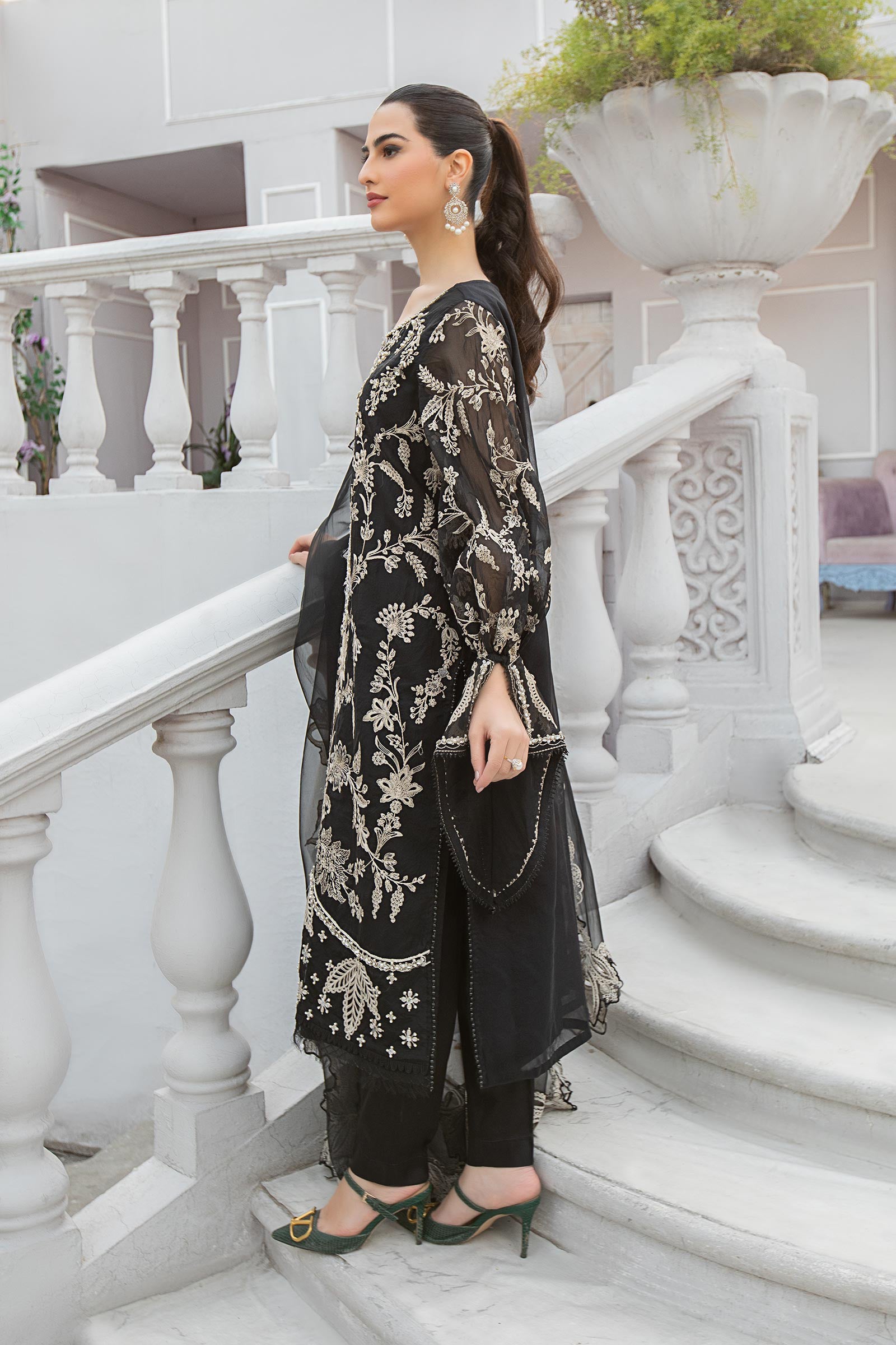 3 Piece Embroidered Suit